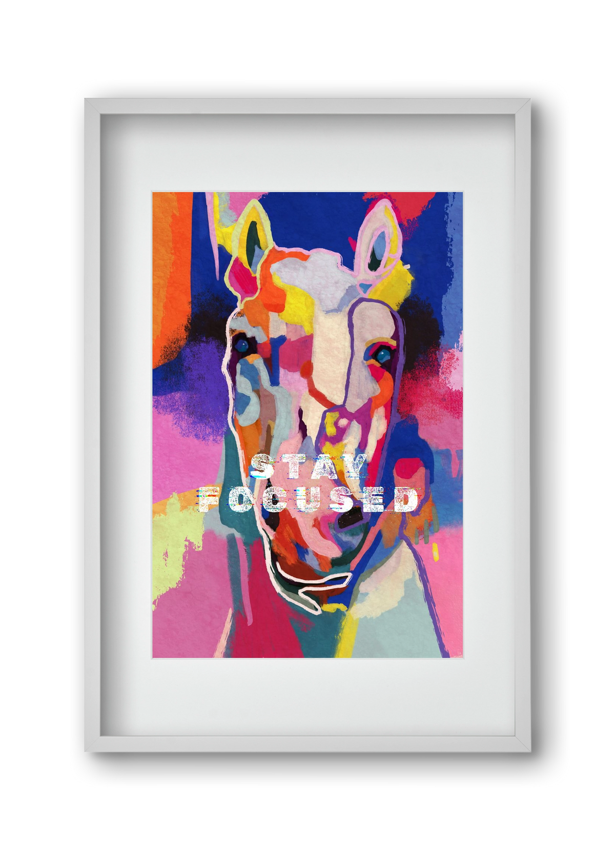 Stay focused, 30x45 cm (20x30 cm), Fehér keret, paszpartuval