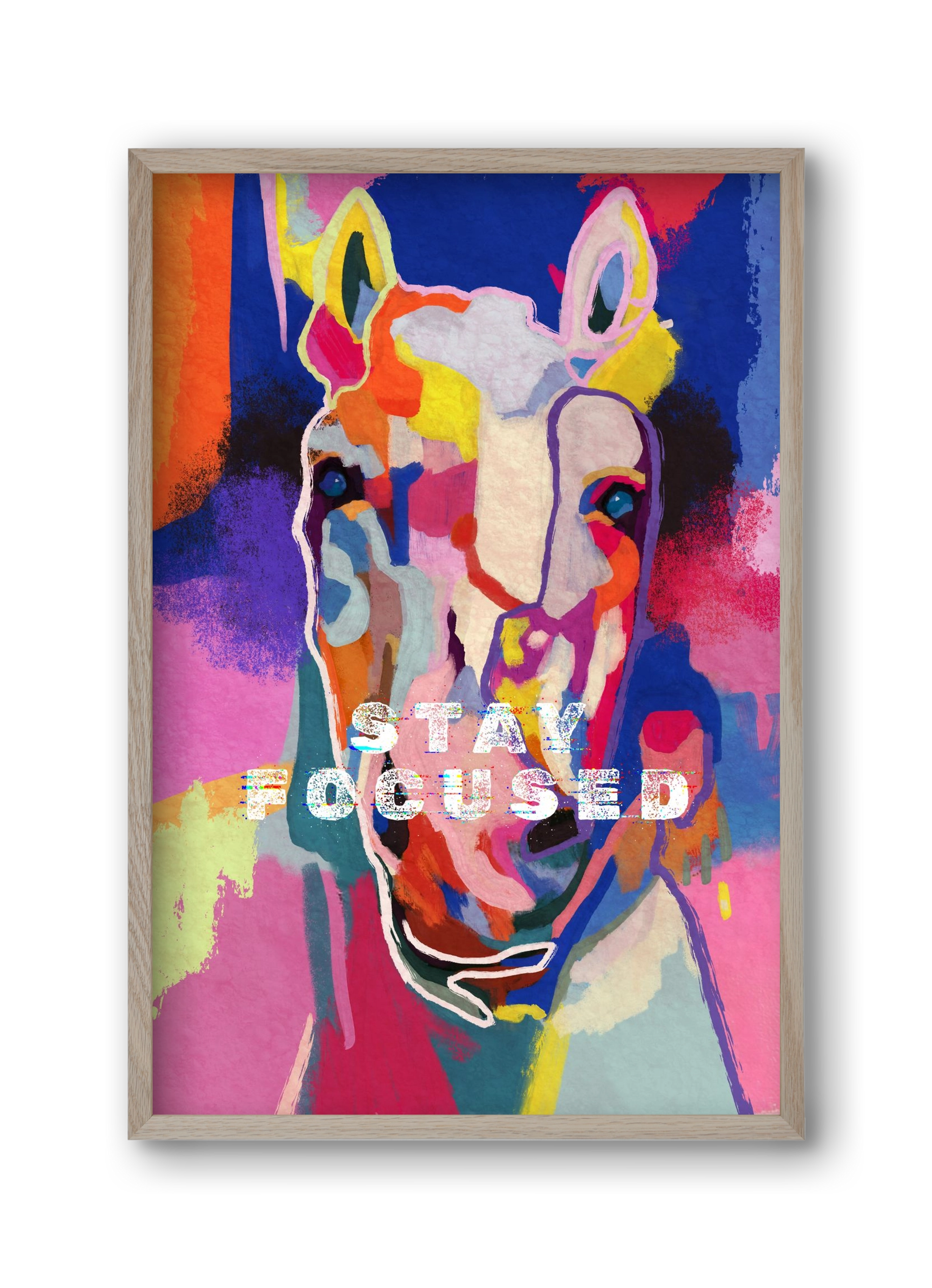 Stay focused, 30x45 cm (30x45 cm), Tölgy keret