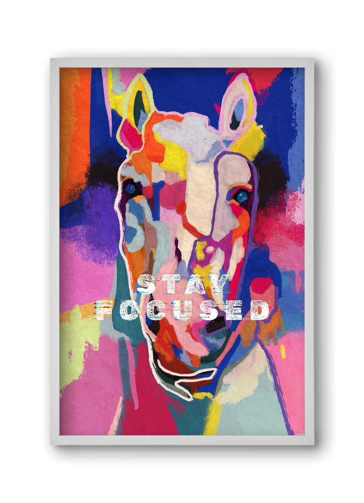 Stay focused, 30x45 cm (30x45 cm), Fehér keret