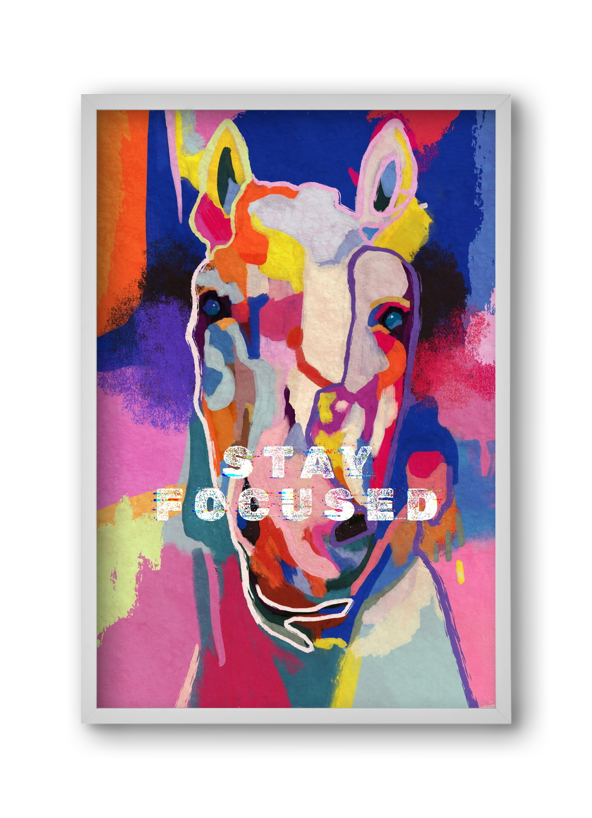 Stay focused, 30x45 cm (30x45 cm), Fehér keret