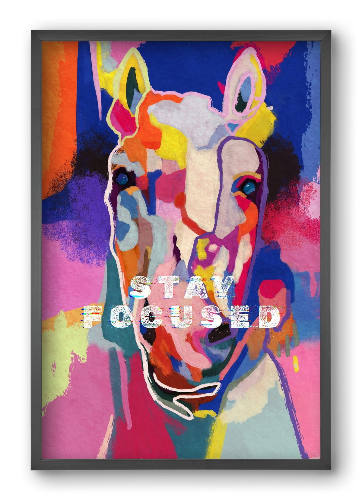 Stay focused, 40x60 cm (40x60 cm), Fekete keret