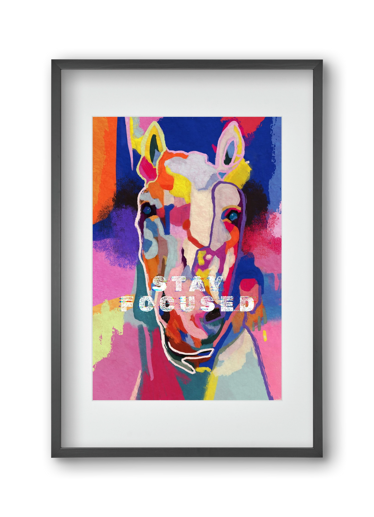 Stay focused, 30x45 cm (20x30 cm), Fekete keret, paszpartuval