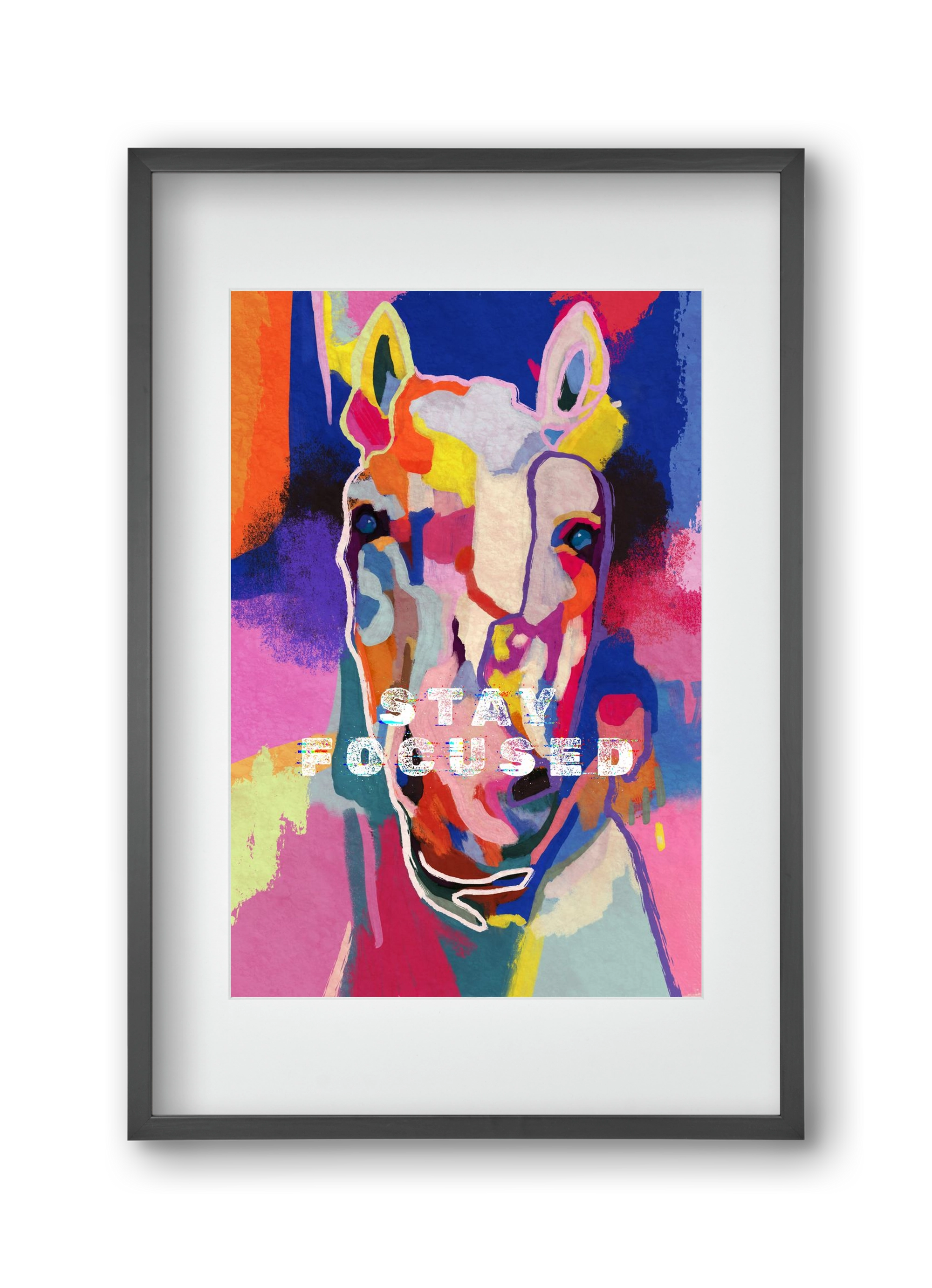 Stay focused, 30x45 cm (20x30 cm), Fekete keret, paszpartuval