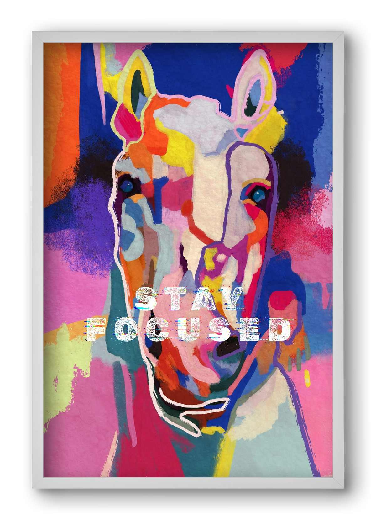 Stay focused, 40x60 cm (40x60 cm), Fehér keret