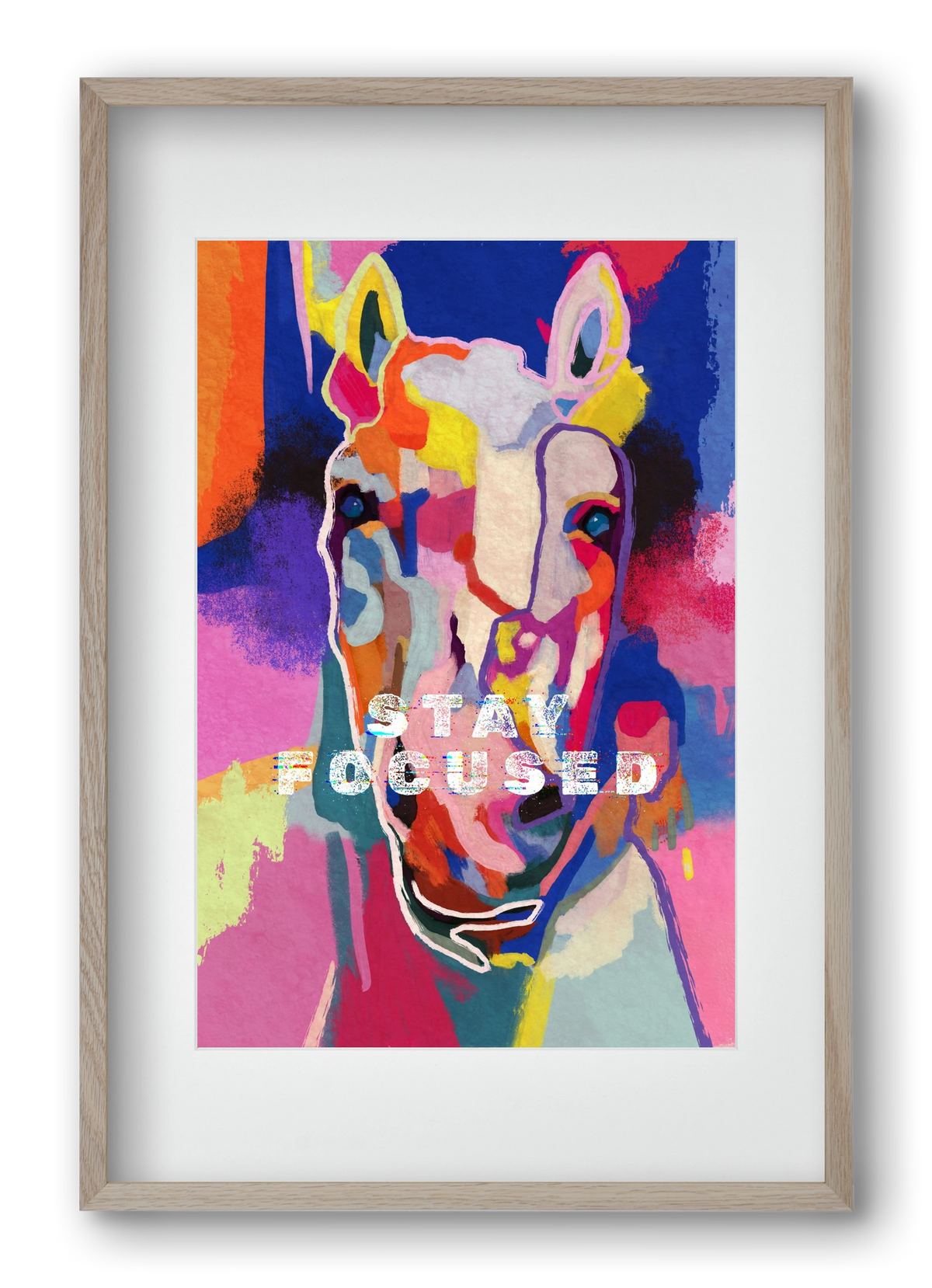 Stay focused, 40x60 cm (30x45 cm), Tölgy keret, paszpartuval