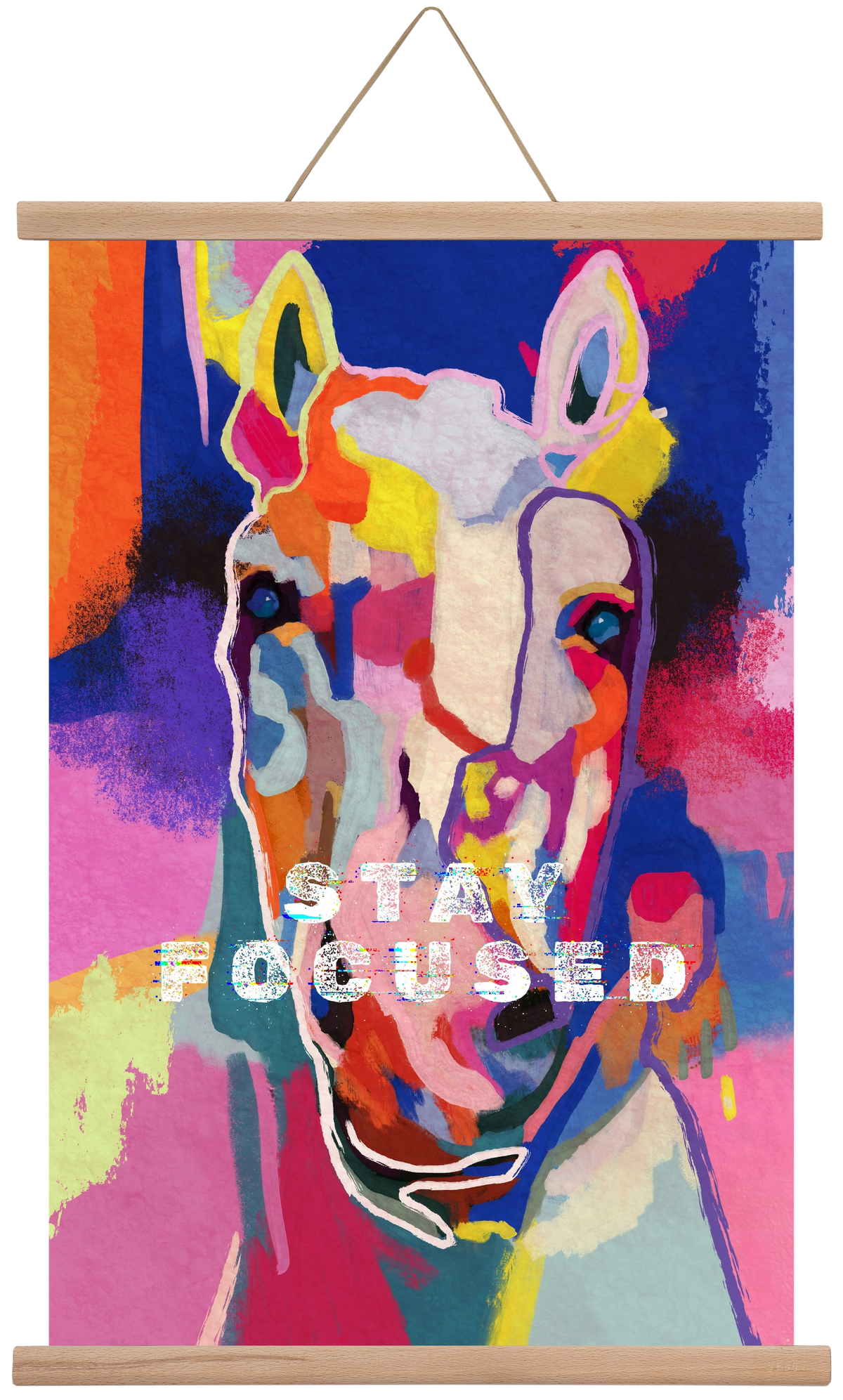 Stay focused, 40x60 cm (40x60 cm), Tölgy akasztó