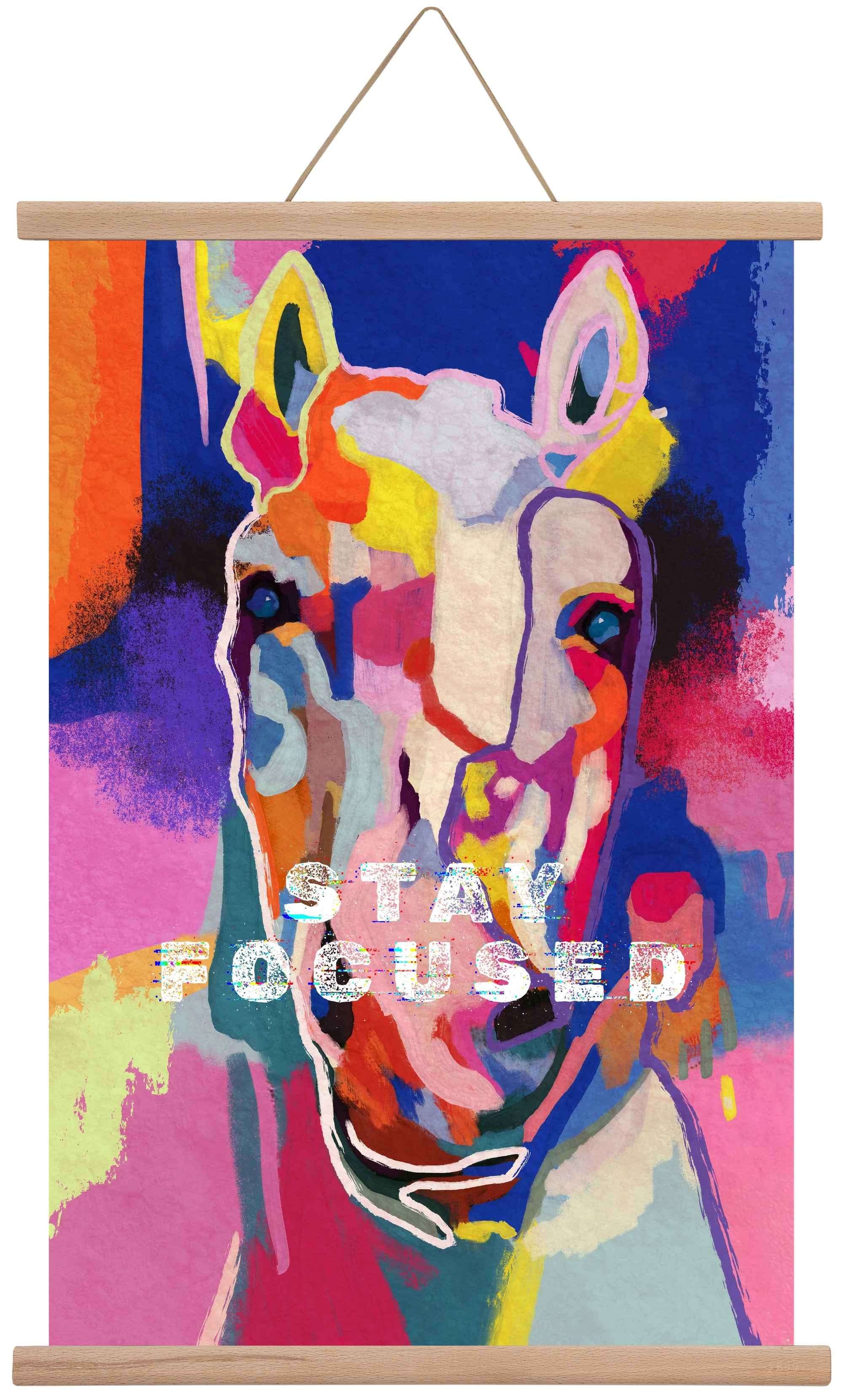 Stay focused, 40x60 cm (40x60 cm), Tölgy akasztó