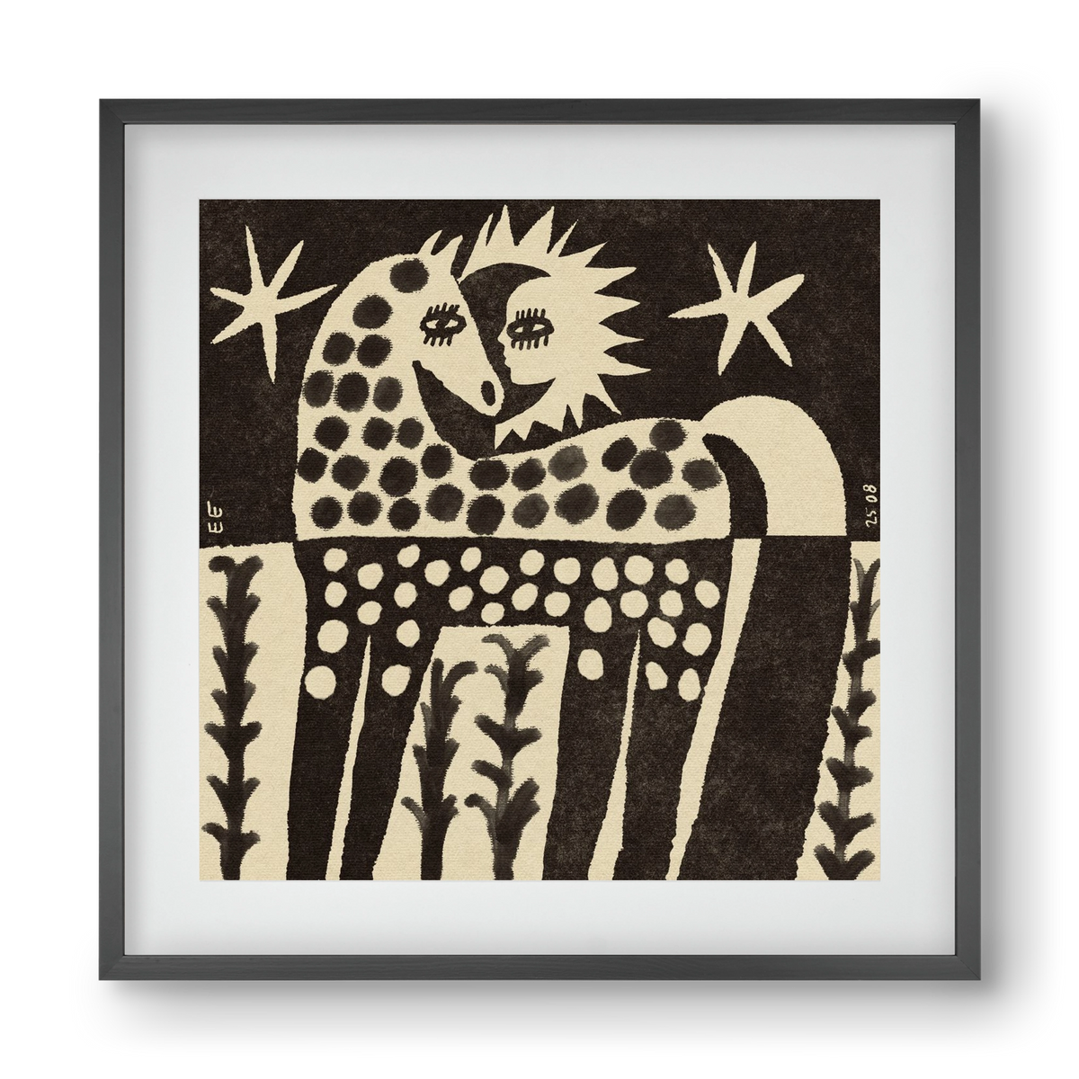 Soul horse, 40x40 cm (30x30 cm), Fekete keret, paszpartuval