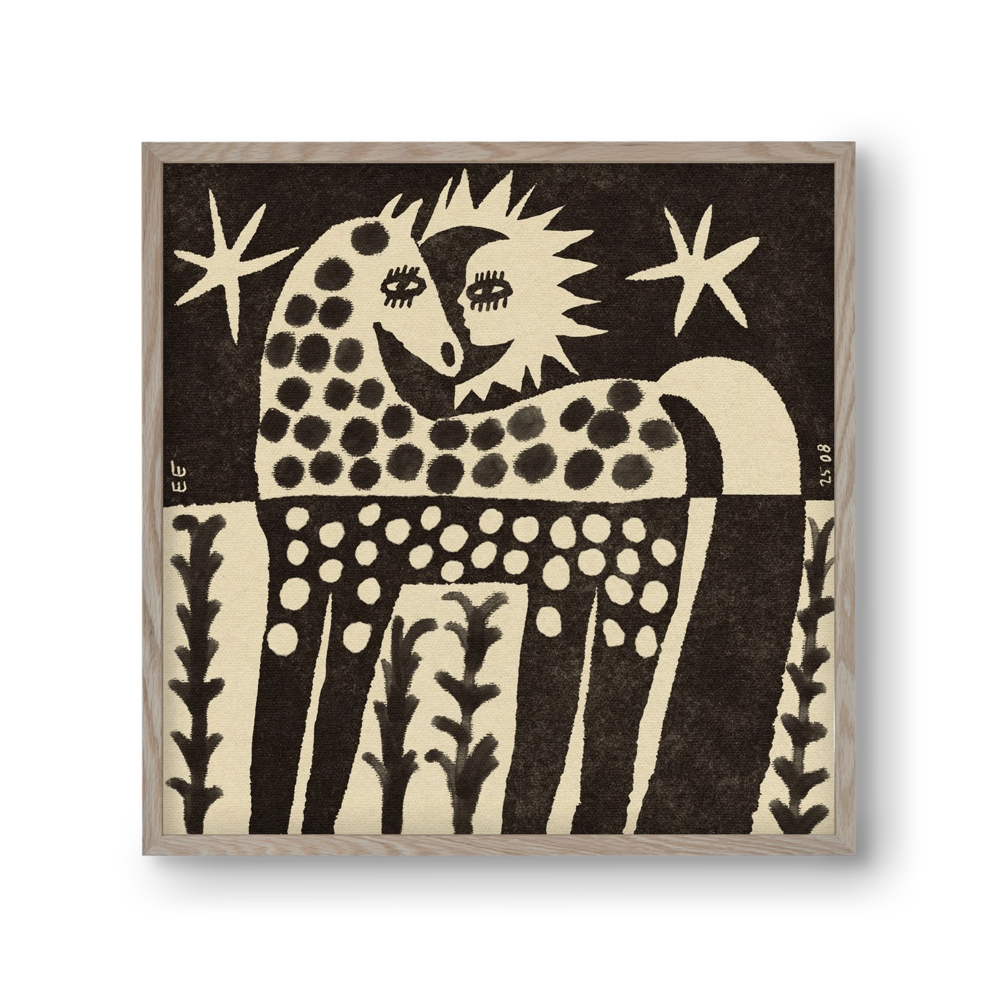 Soul horse, 30x30 cm (30x30 cm), Tölgy keret