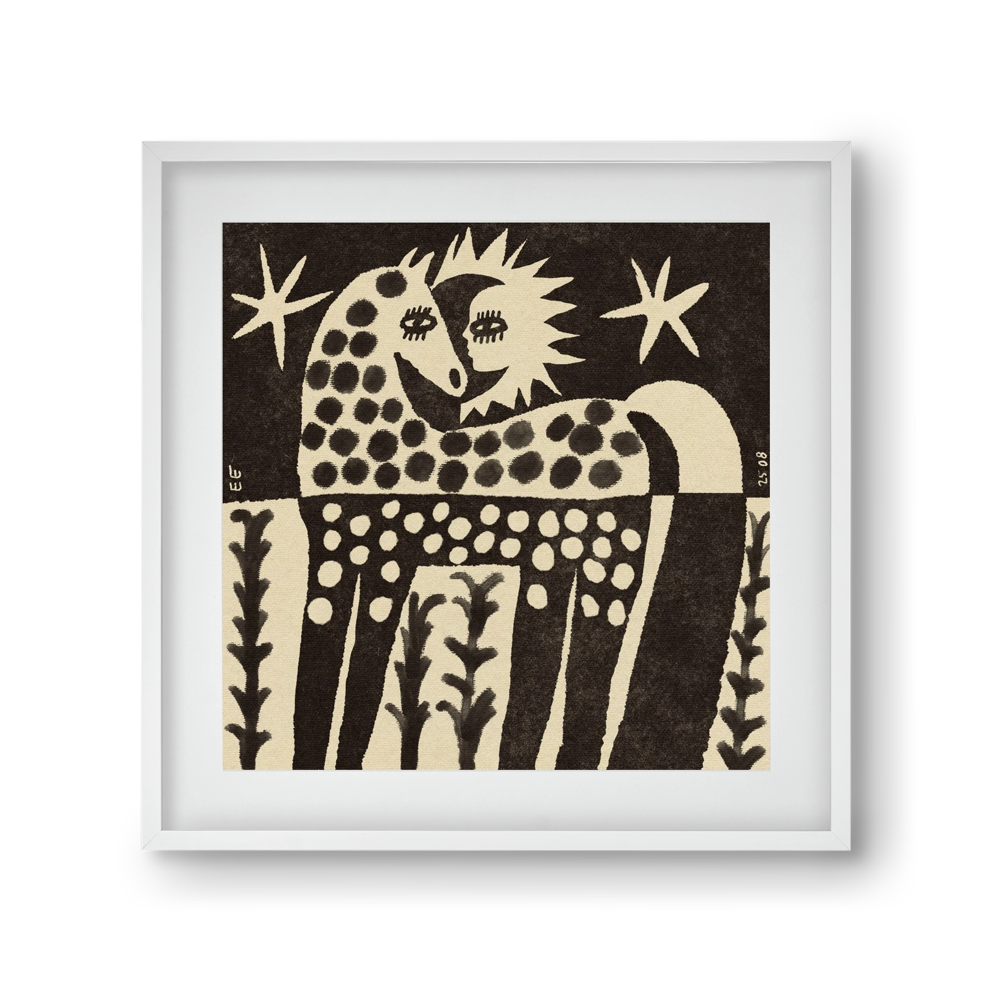 Soul horse, 30x30 cm (20x20 cm), Fehér keret, paszpartuval