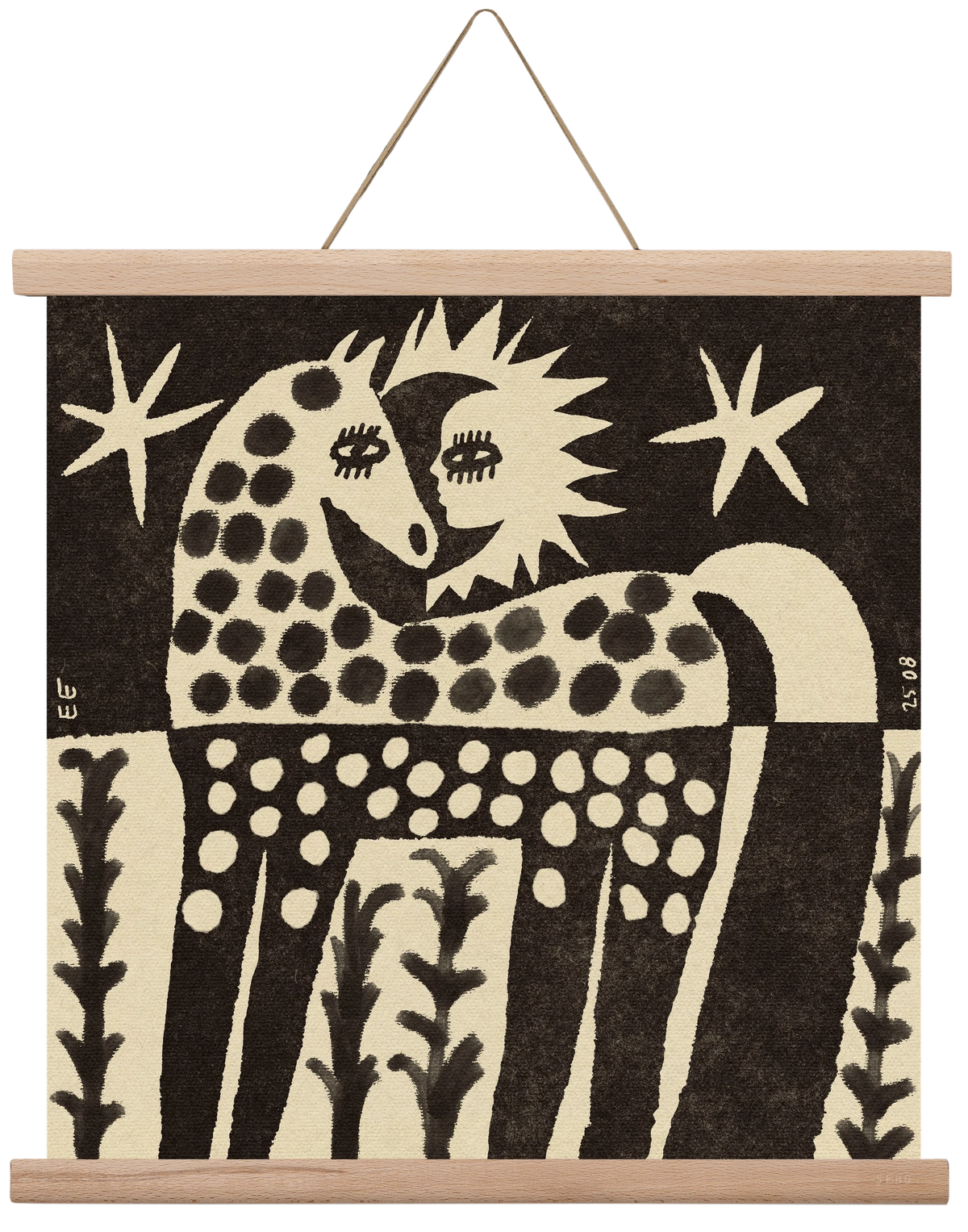 Soul horse, 40x40 cm (40x40 cm), Tölgy akasztó