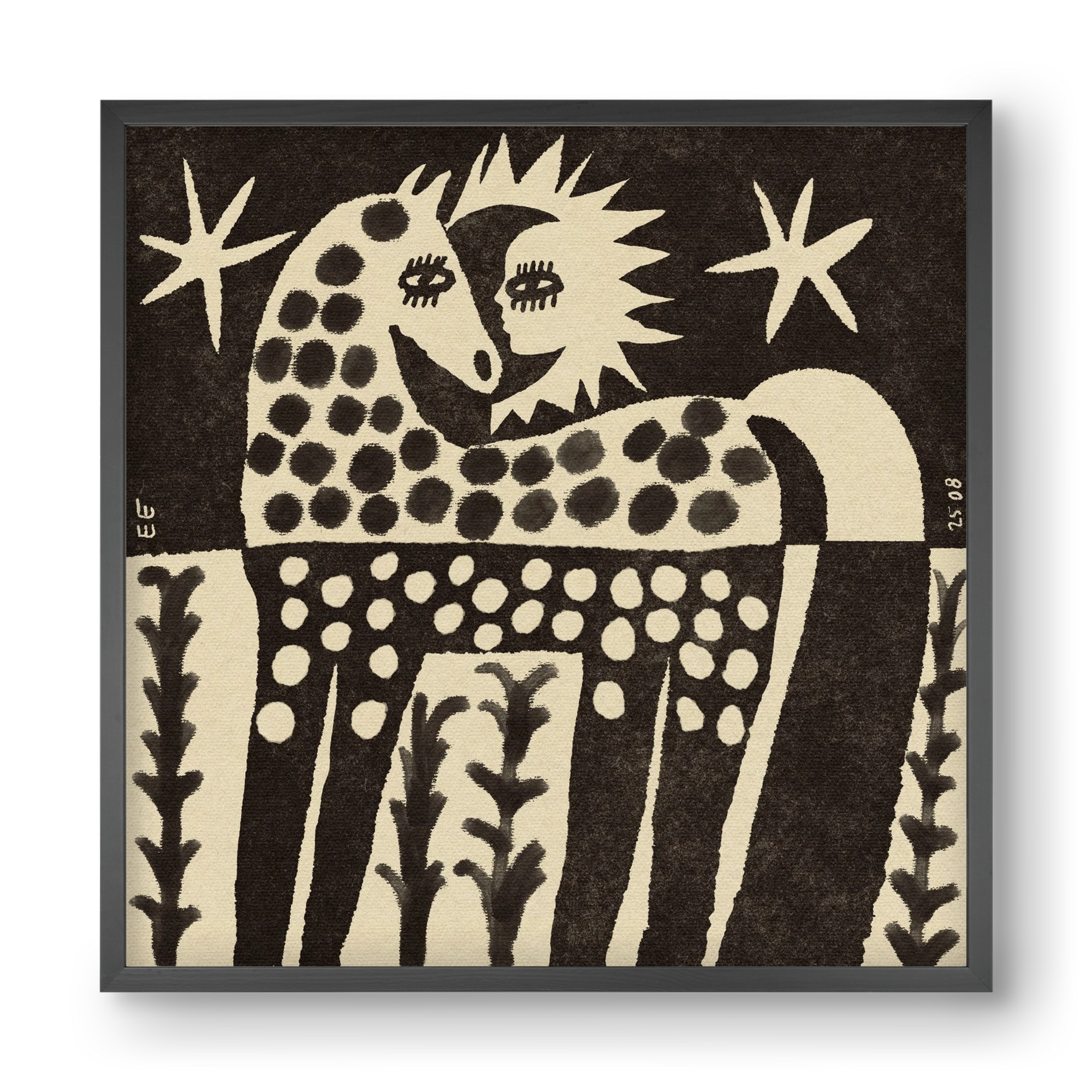 Soul horse, 40x40 cm (40x40 cm), Fekete keret