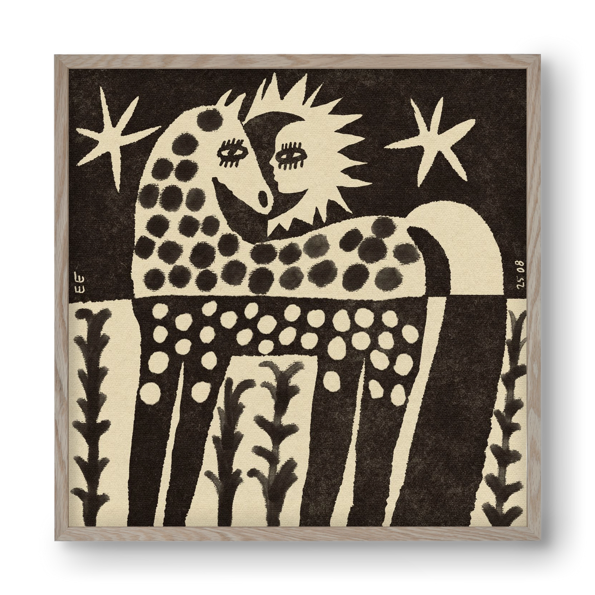 Soul horse, 40x40 cm (40x40 cm), Tölgy keret