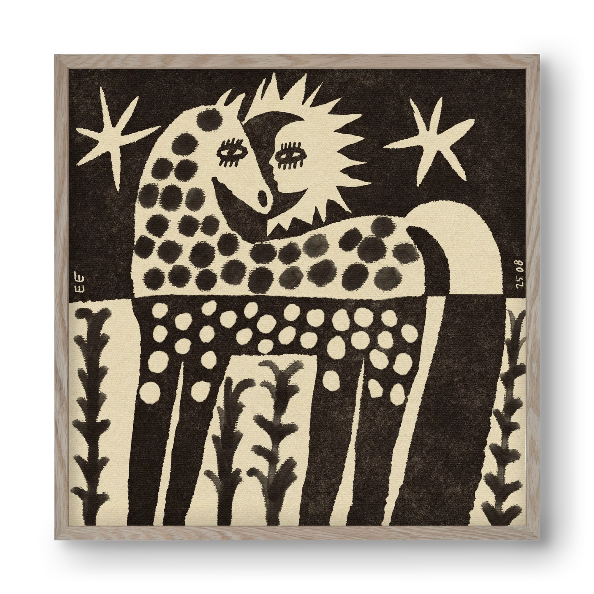 Soul horse, 40x40 cm (40x40 cm), Tölgy keret