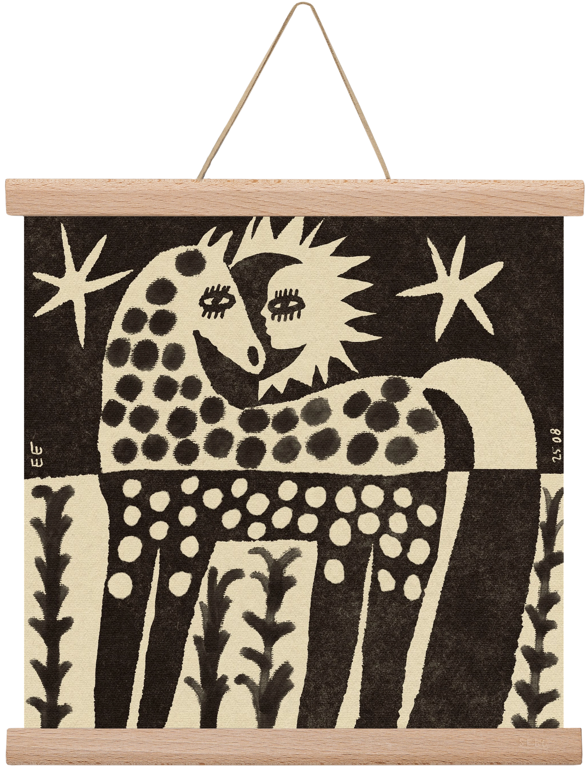 Soul horse, 30x30 cm (30x30 cm), Tölgy akasztó