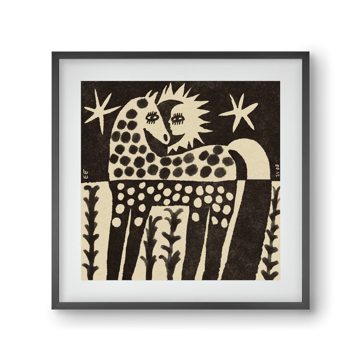 Soul horse, 30x30 cm (20x20 cm), Fekete keret, paszpartuval