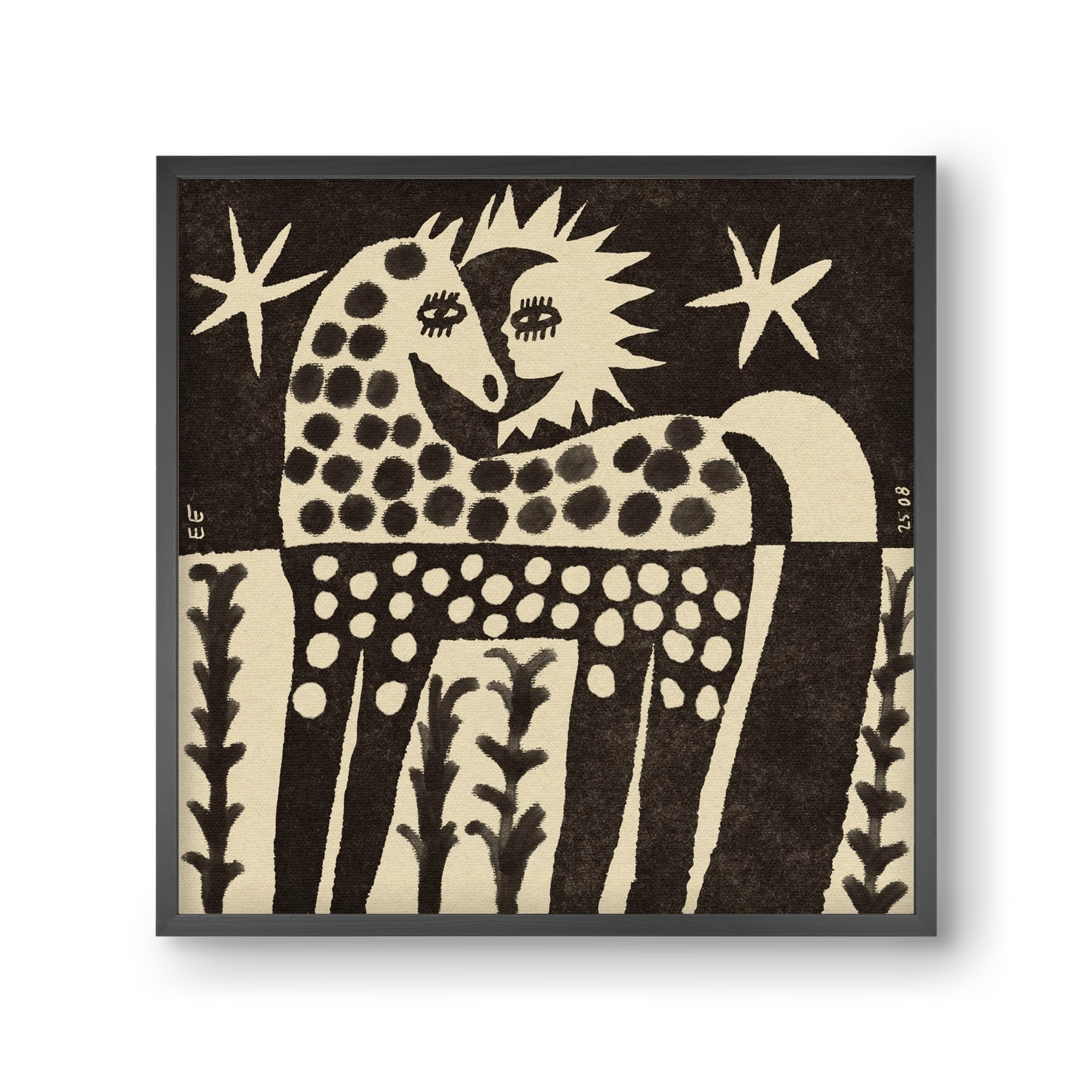 Soul horse, 30x30 cm (30x30 cm), Fekete keret