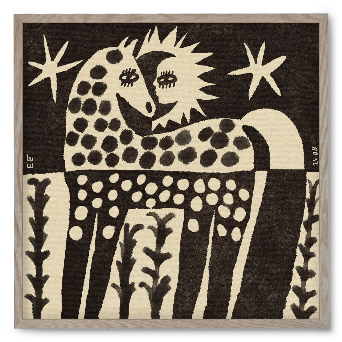 Soul horse, 50x50 cm (50x50 cm), Tölgy keret