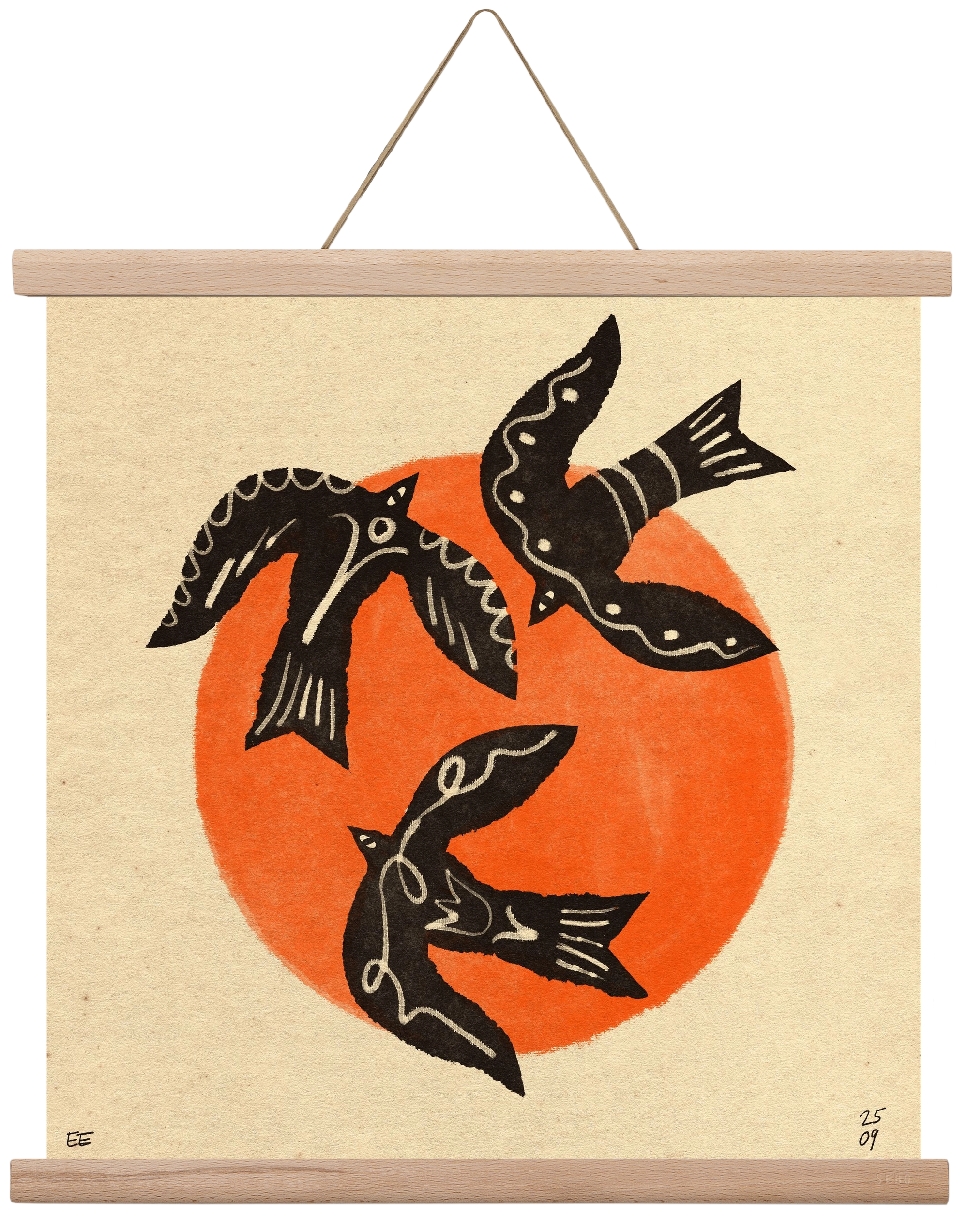 Autumn sun, 40x40 cm (40x40 cm), Tölgy akasztó