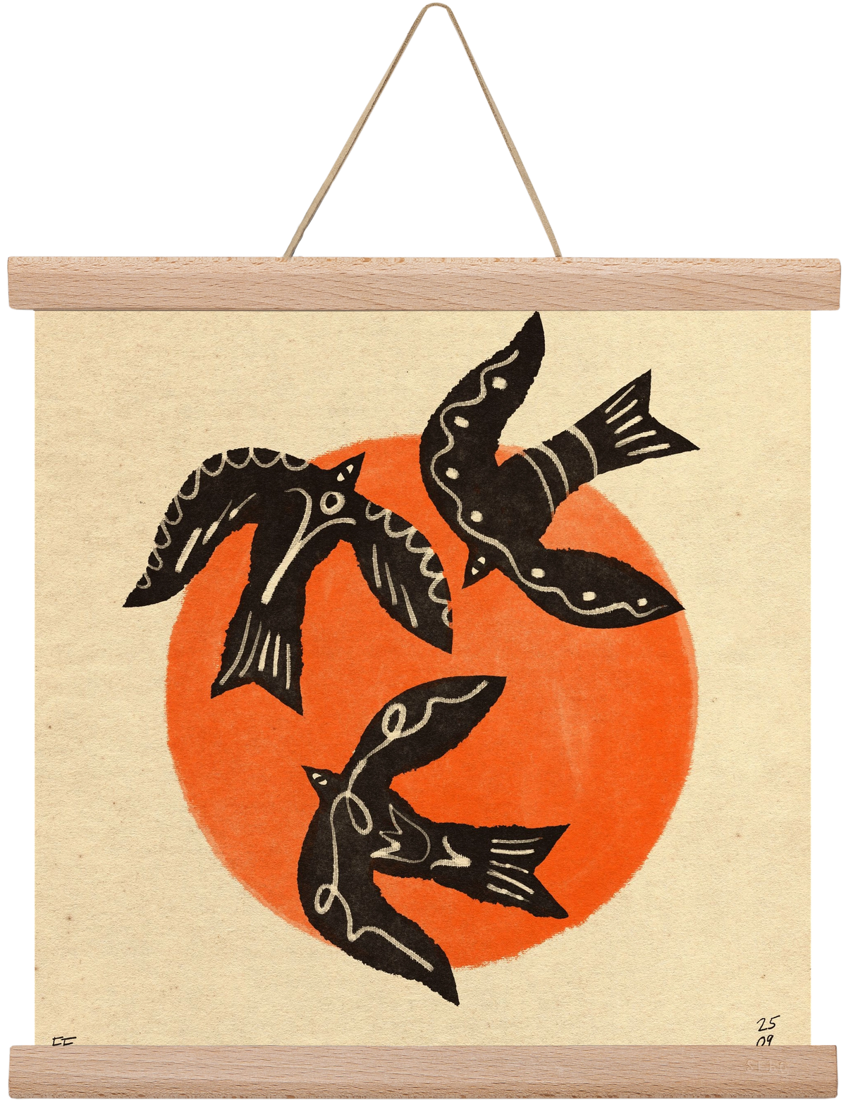 Autumn sun, 30x30 cm (30x30 cm), Tölgy akasztó