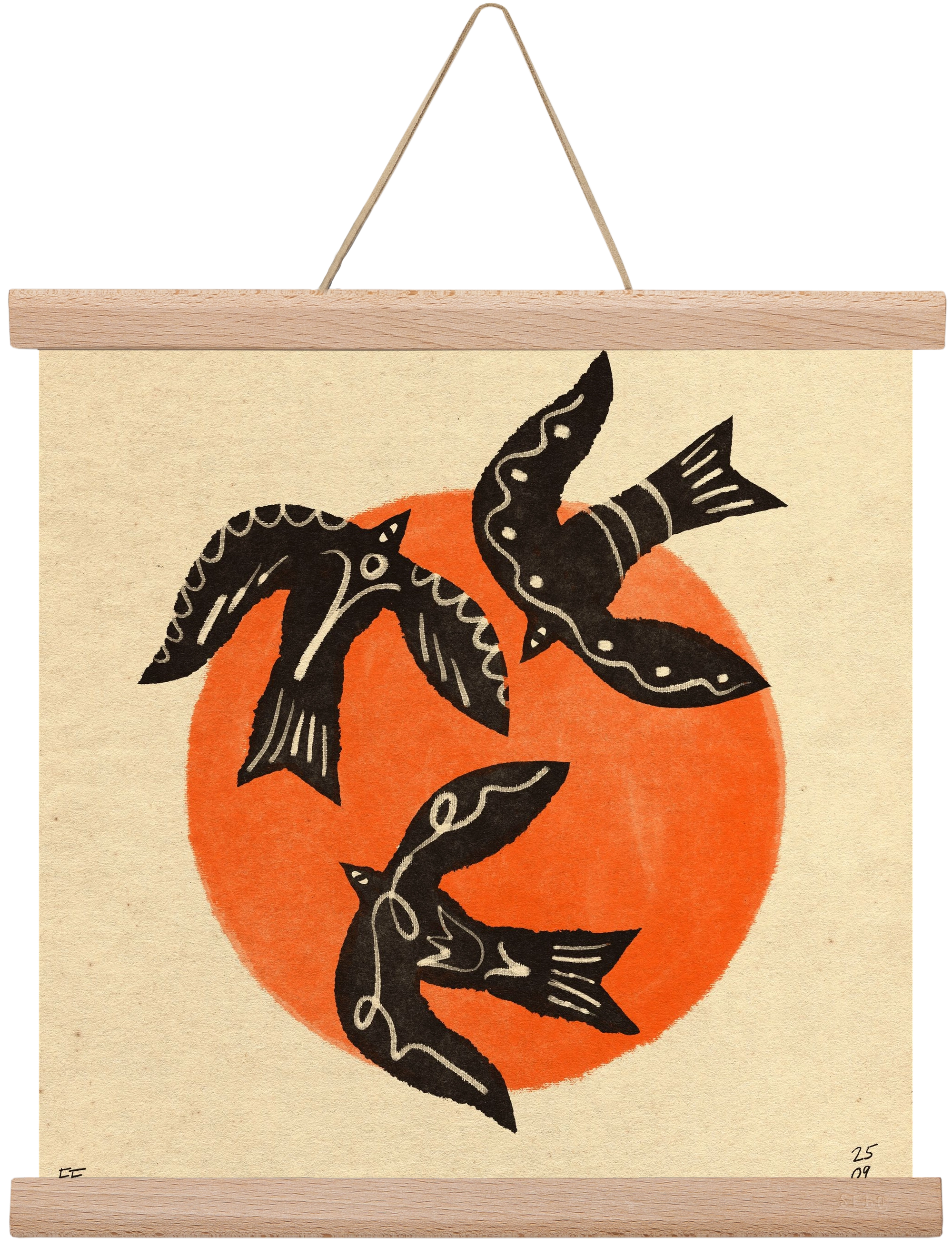 Autumn sun, 30x30 cm (30x30 cm), Tölgy akasztó