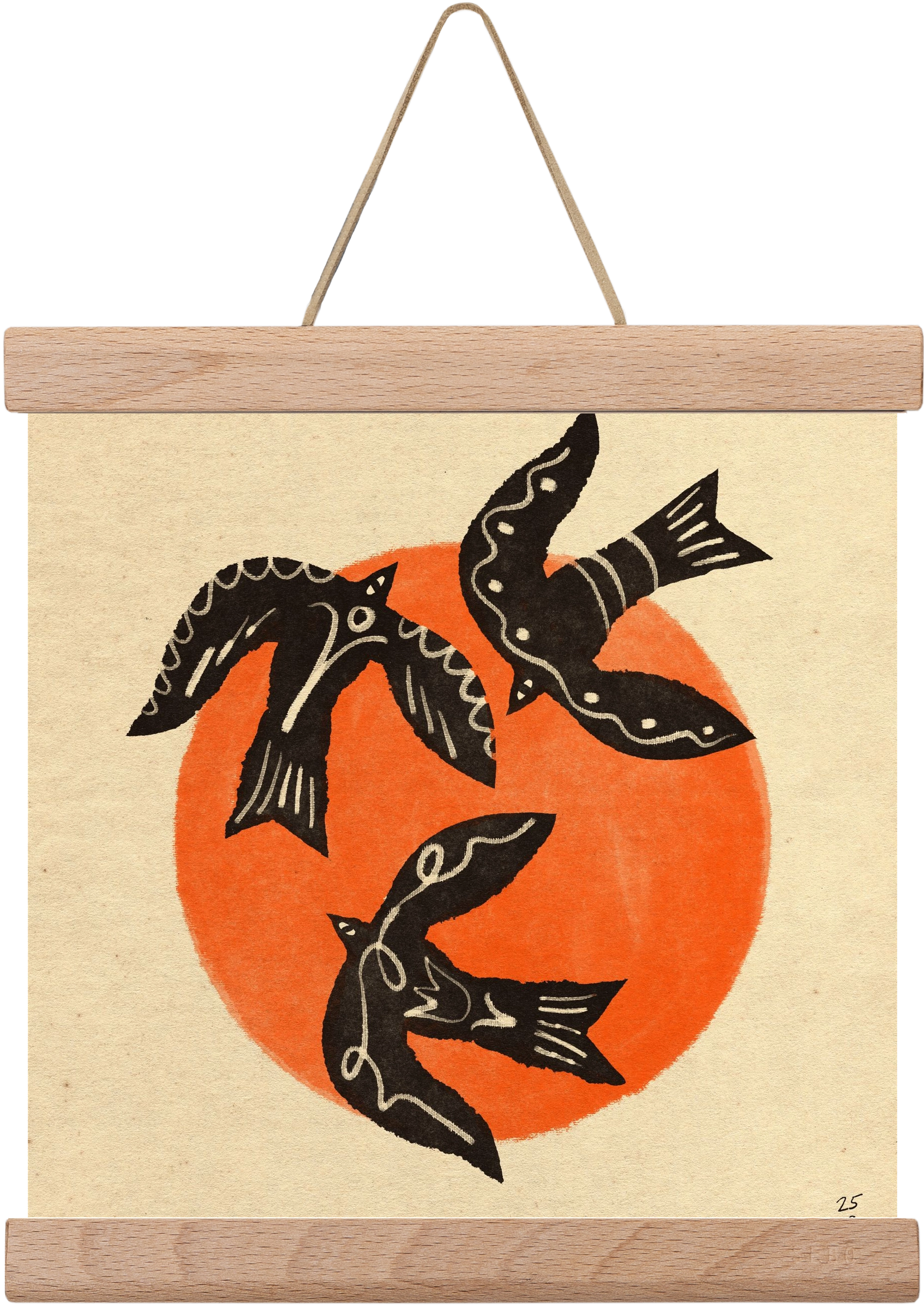 Autumn sun, 20x20 cm (20x20 cm), Tölgy akasztó