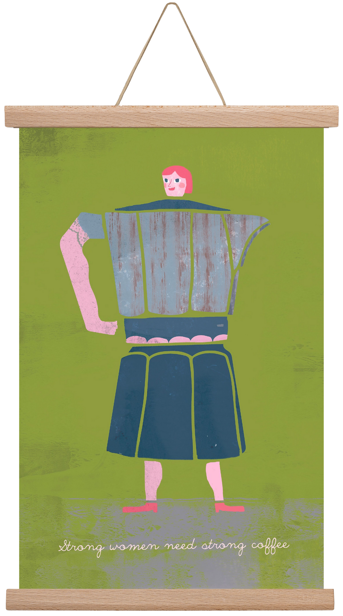 Strong women, 30x45 cm (30x45 cm), Tölgy akasztó