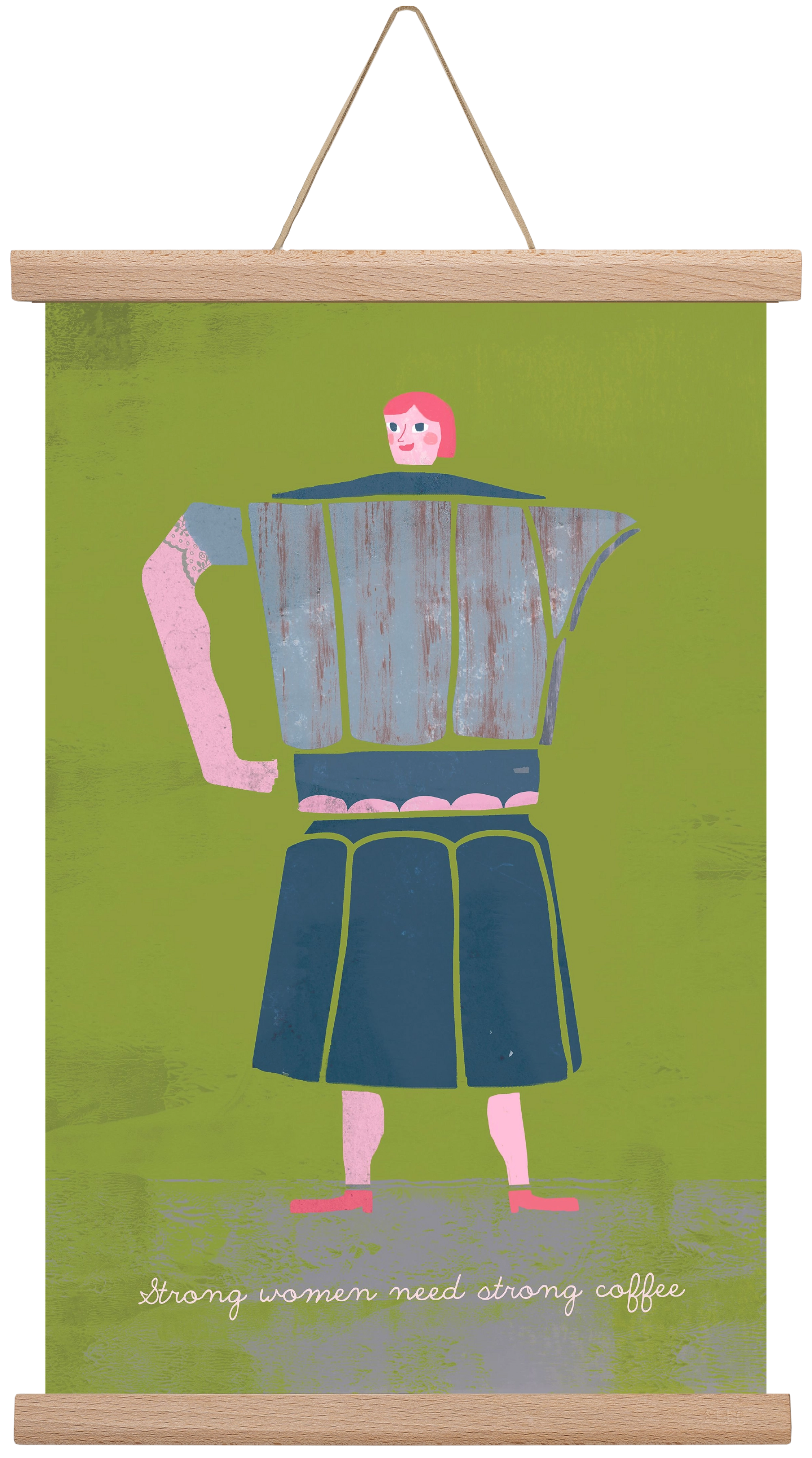 Strong women, 30x45 cm (30x45 cm), Tölgy akasztó