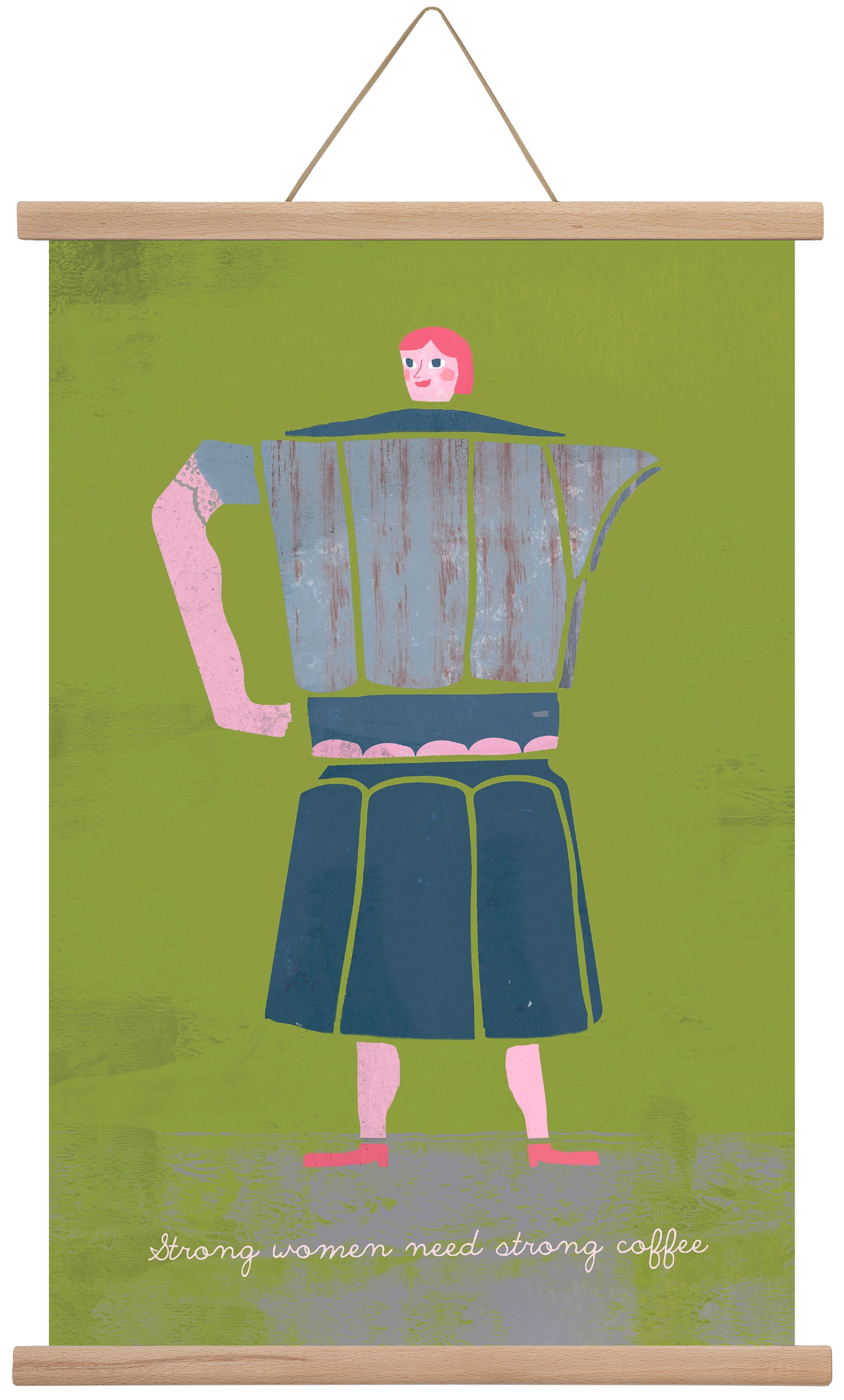 Strong women, 40x60 cm (40x60 cm), Tölgy akasztó