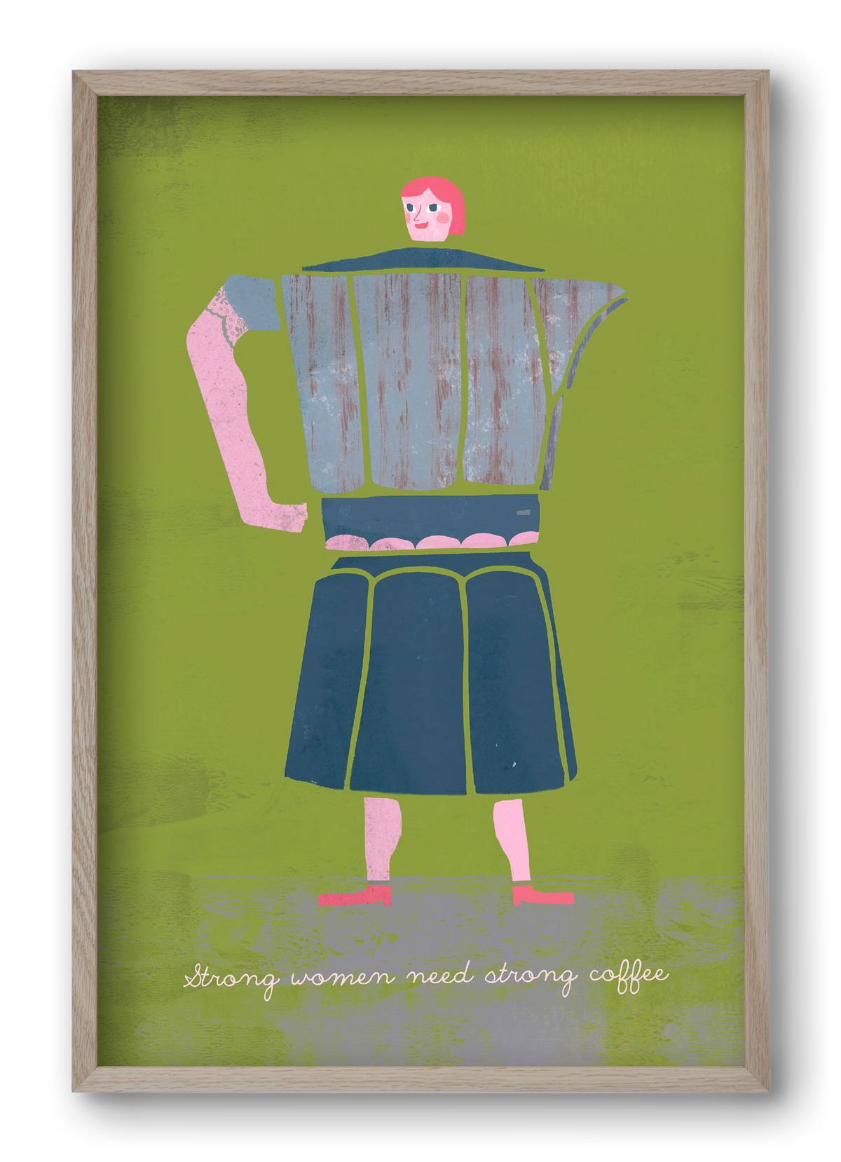 Strong women, 40x60 cm (40x60 cm), Tölgy keret