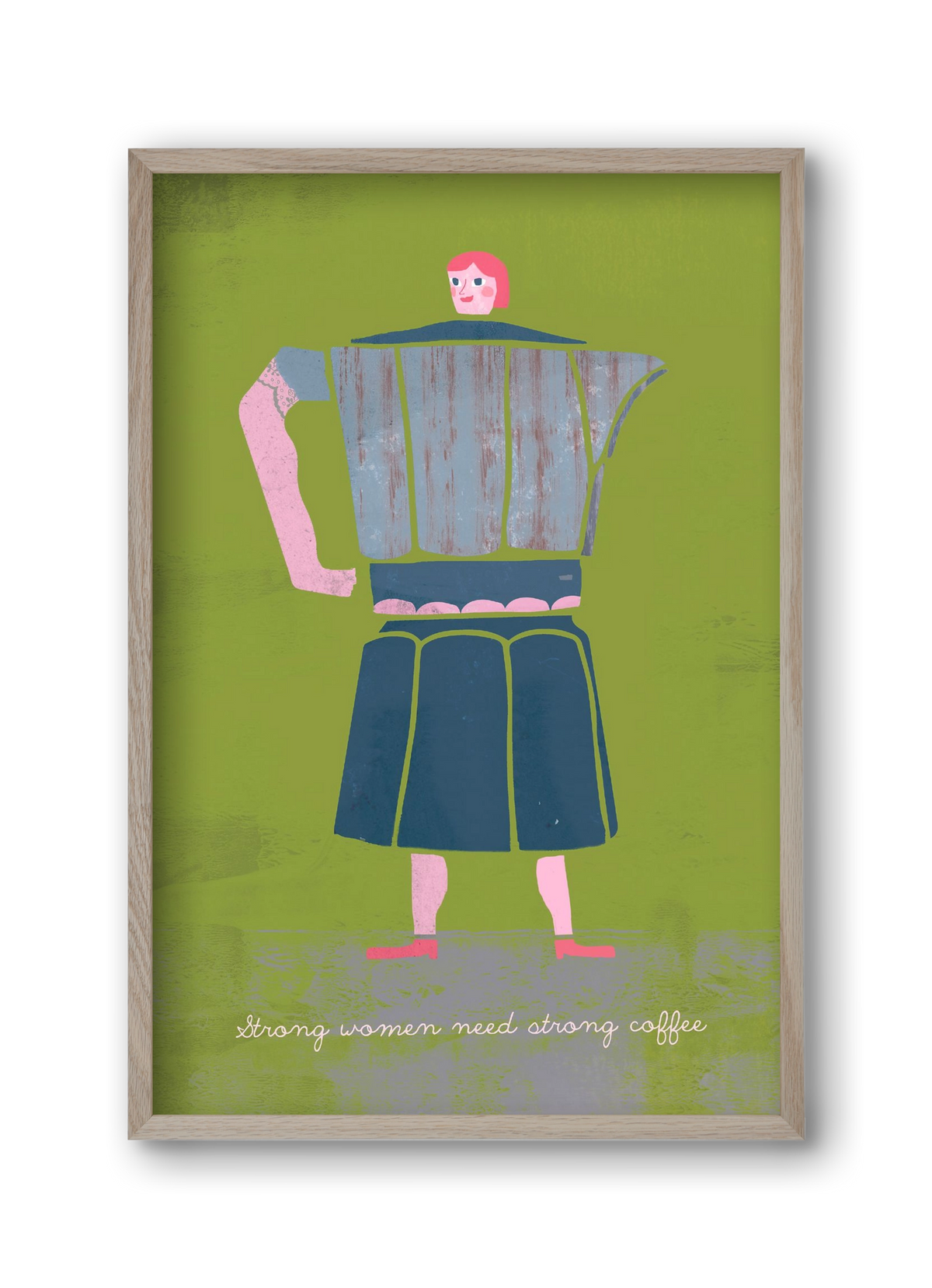 Strong women, 30x45 cm (30x45 cm), Tölgy keret