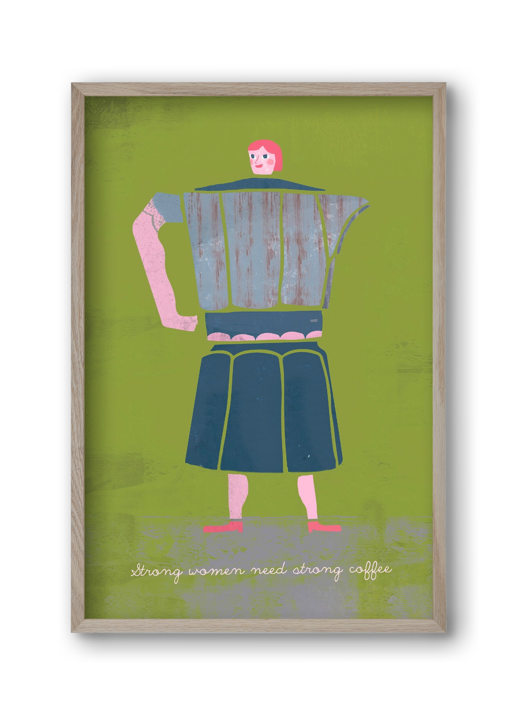 Strong women, 30x45 cm (30x45 cm), Tölgy keret