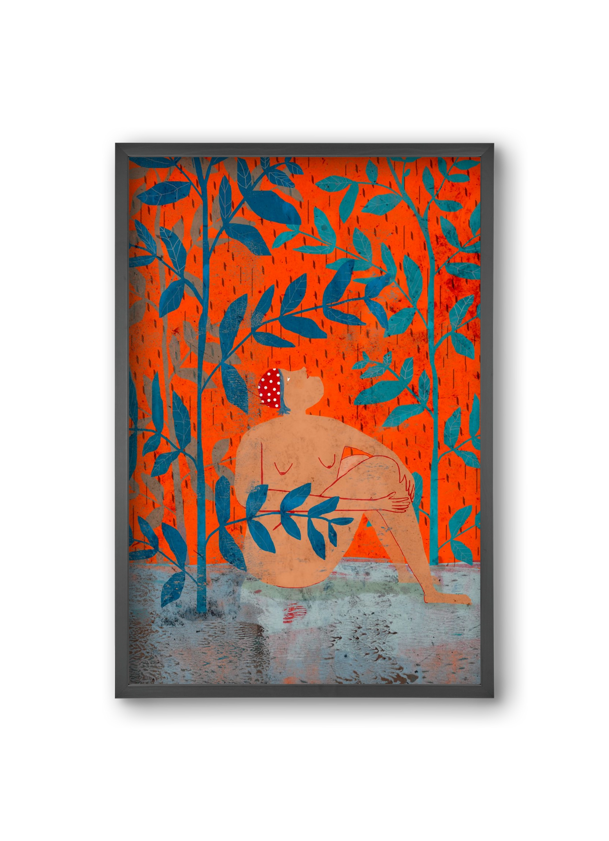 Esős idők, 20x30 cm (20x30 cm), Fekete keret