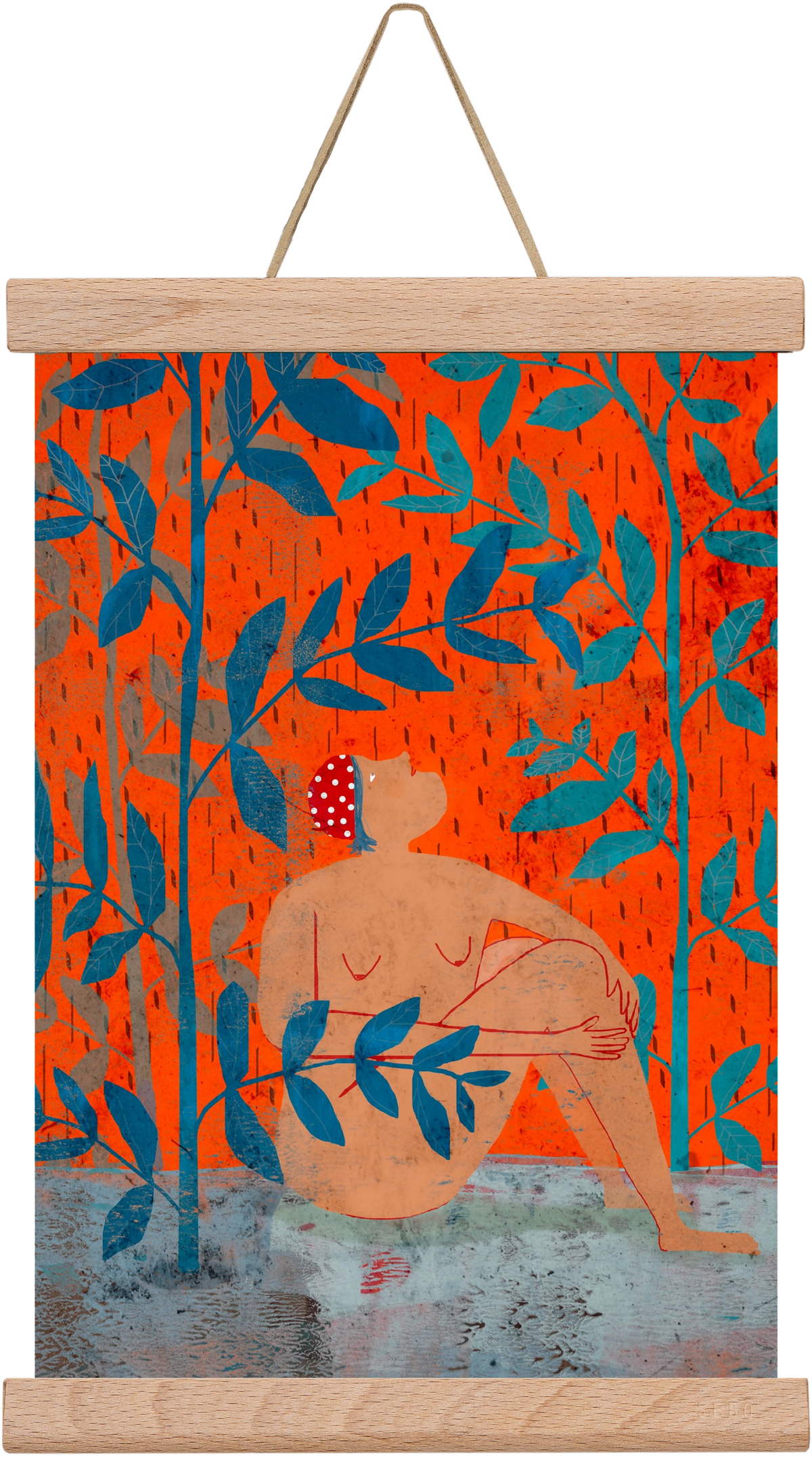 Esős idők, 20x30 cm (20x30 cm), Tölgy akasztó