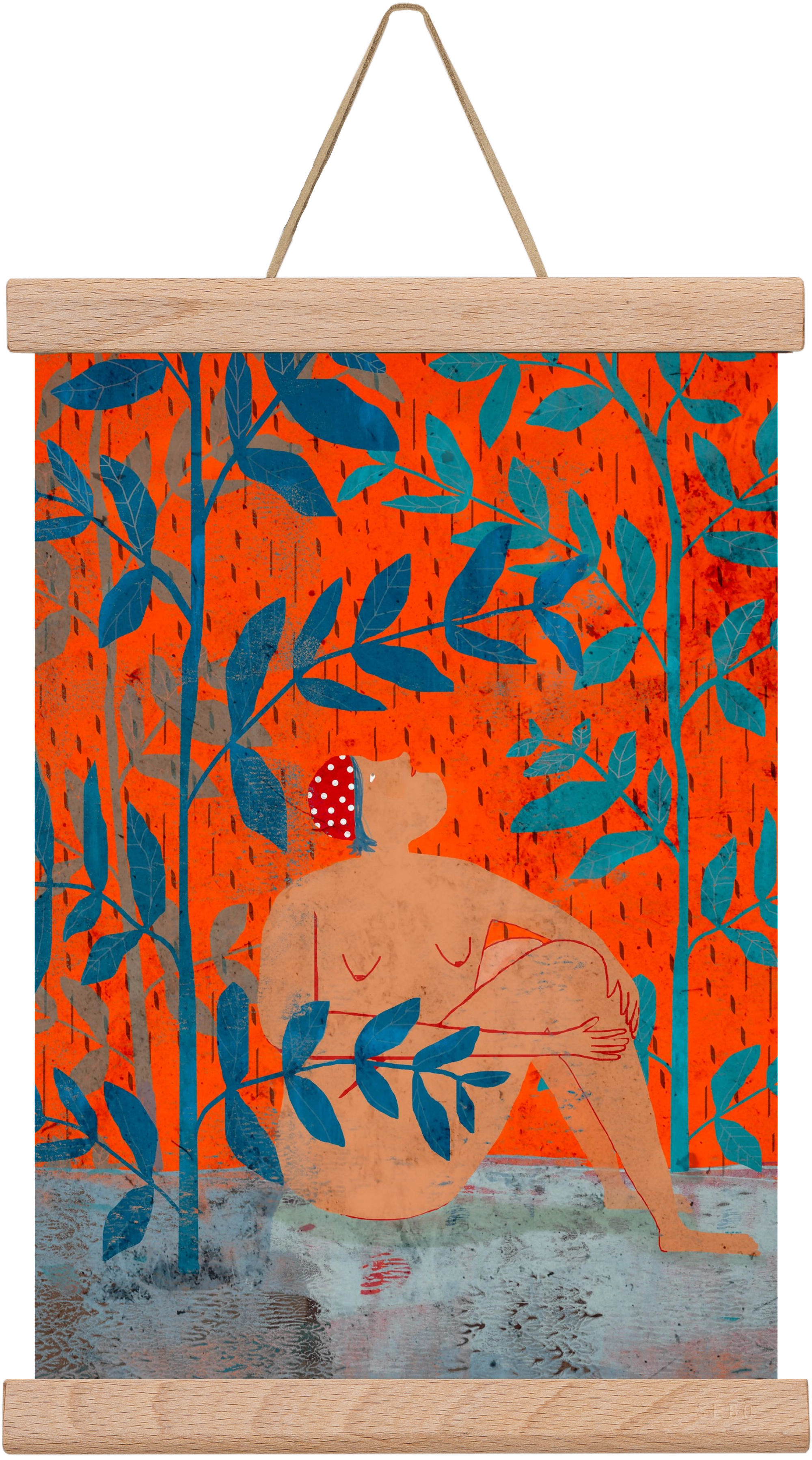 Esős idők, 20x30 cm (20x30 cm), Tölgy akasztó