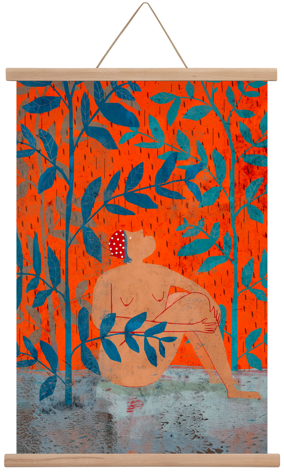 Esős idők, 40x60 cm (40x60 cm), Tölgy akasztó