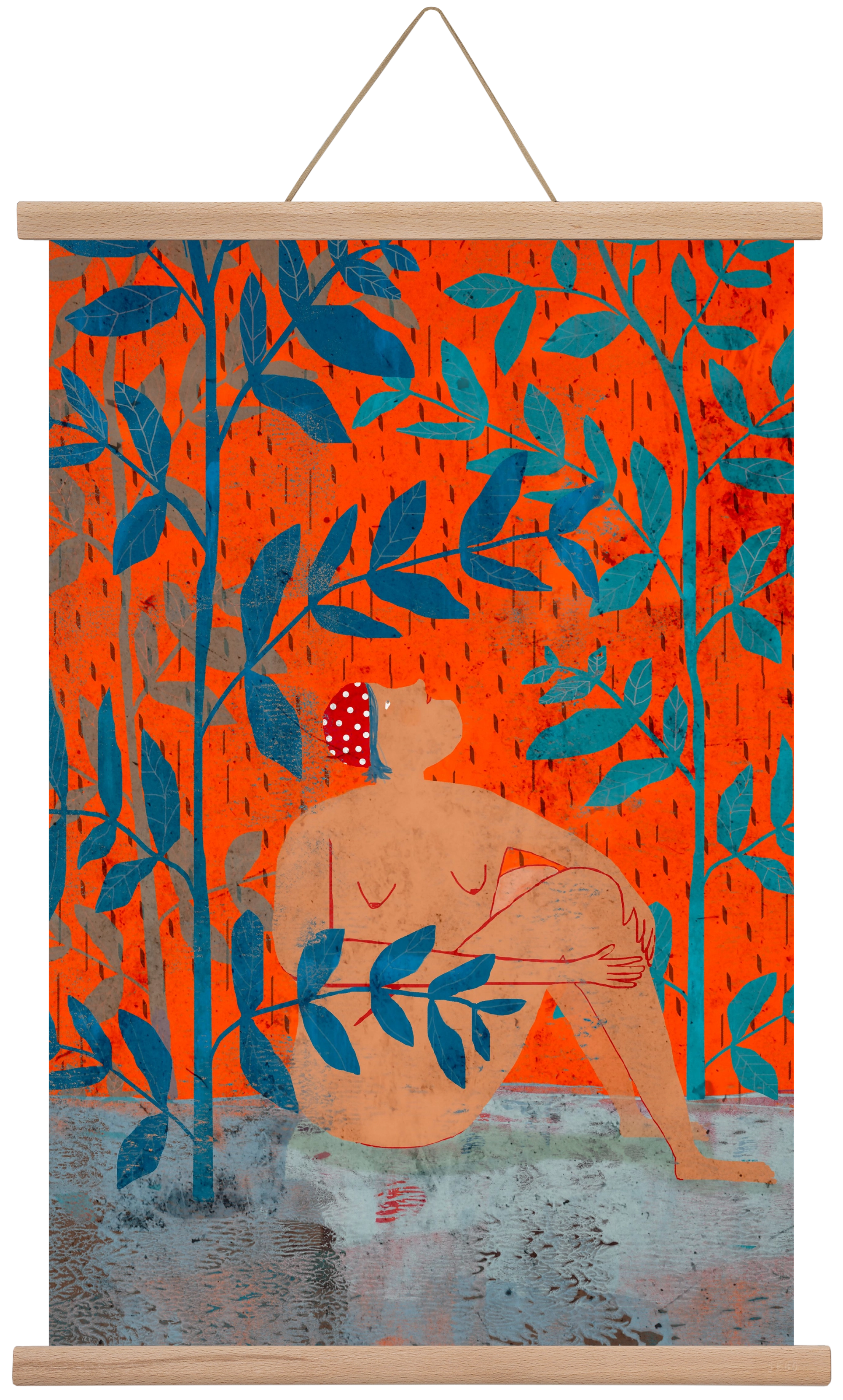 Esős idők, 40x60 cm (40x60 cm), Tölgy akasztó