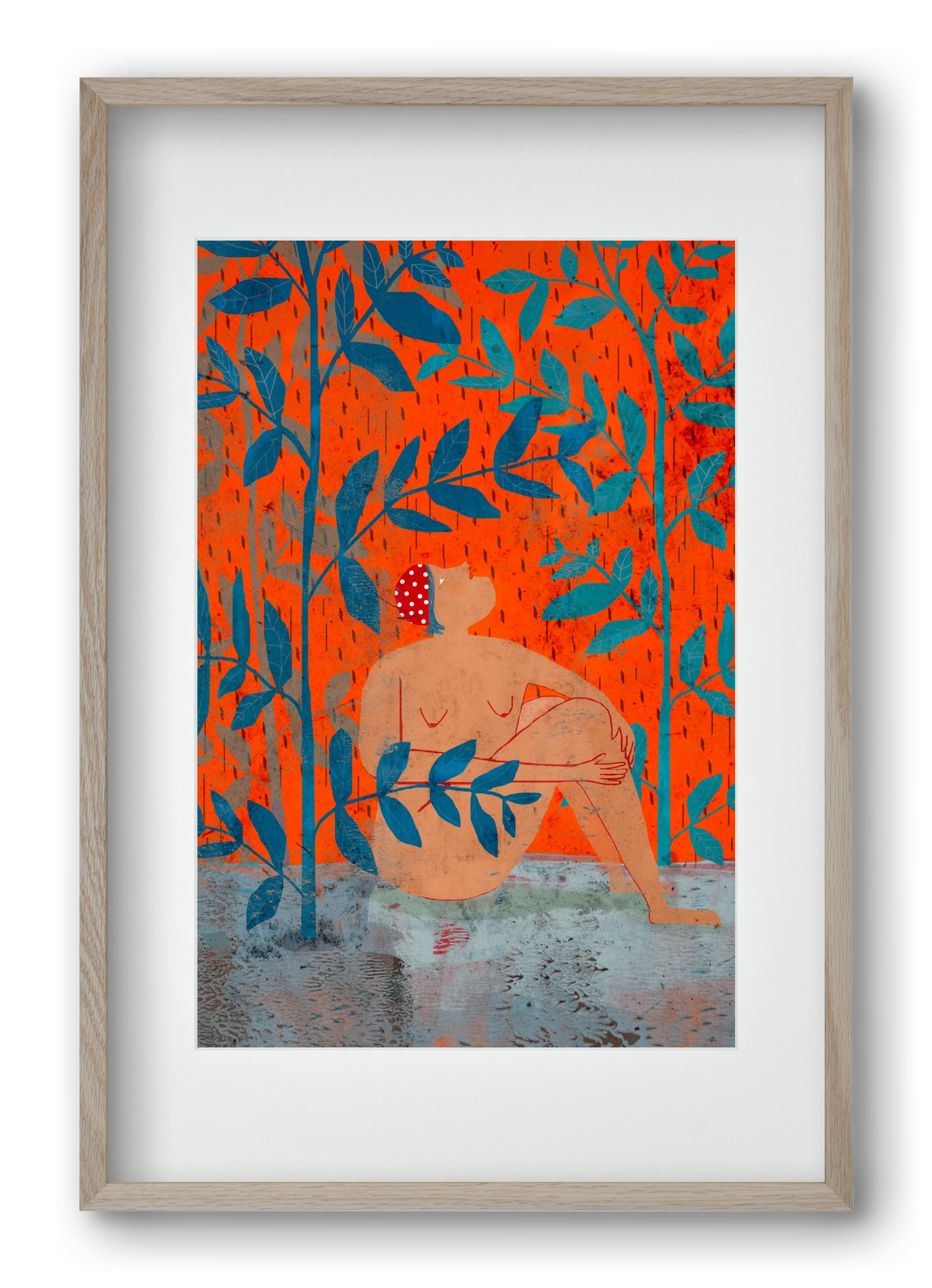 Esős idők, 40x60 cm (30x45 cm), Tölgy keret, paszpartuval