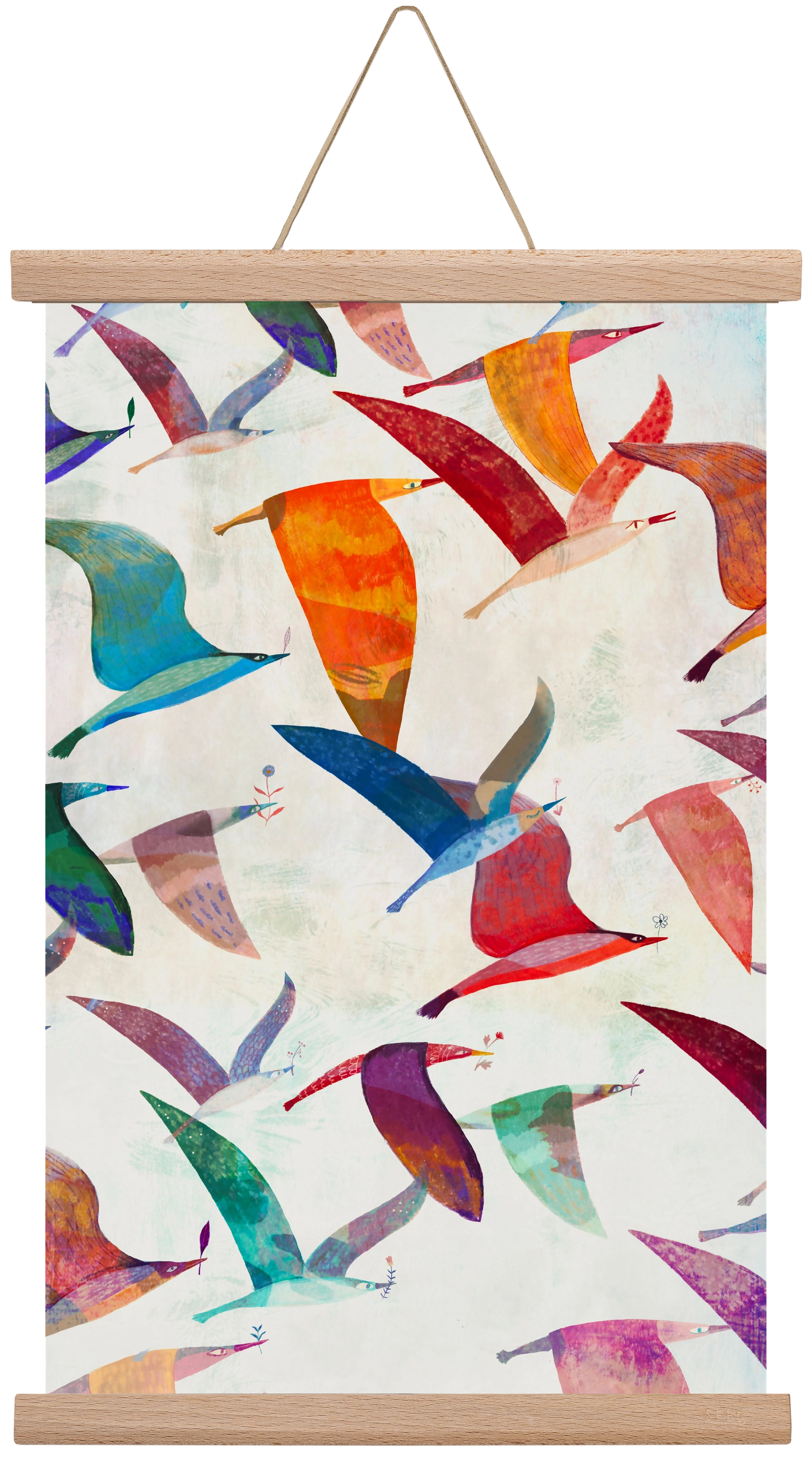 Reménymadarak, 30x45 cm (30x45 cm), Tölgy akasztó