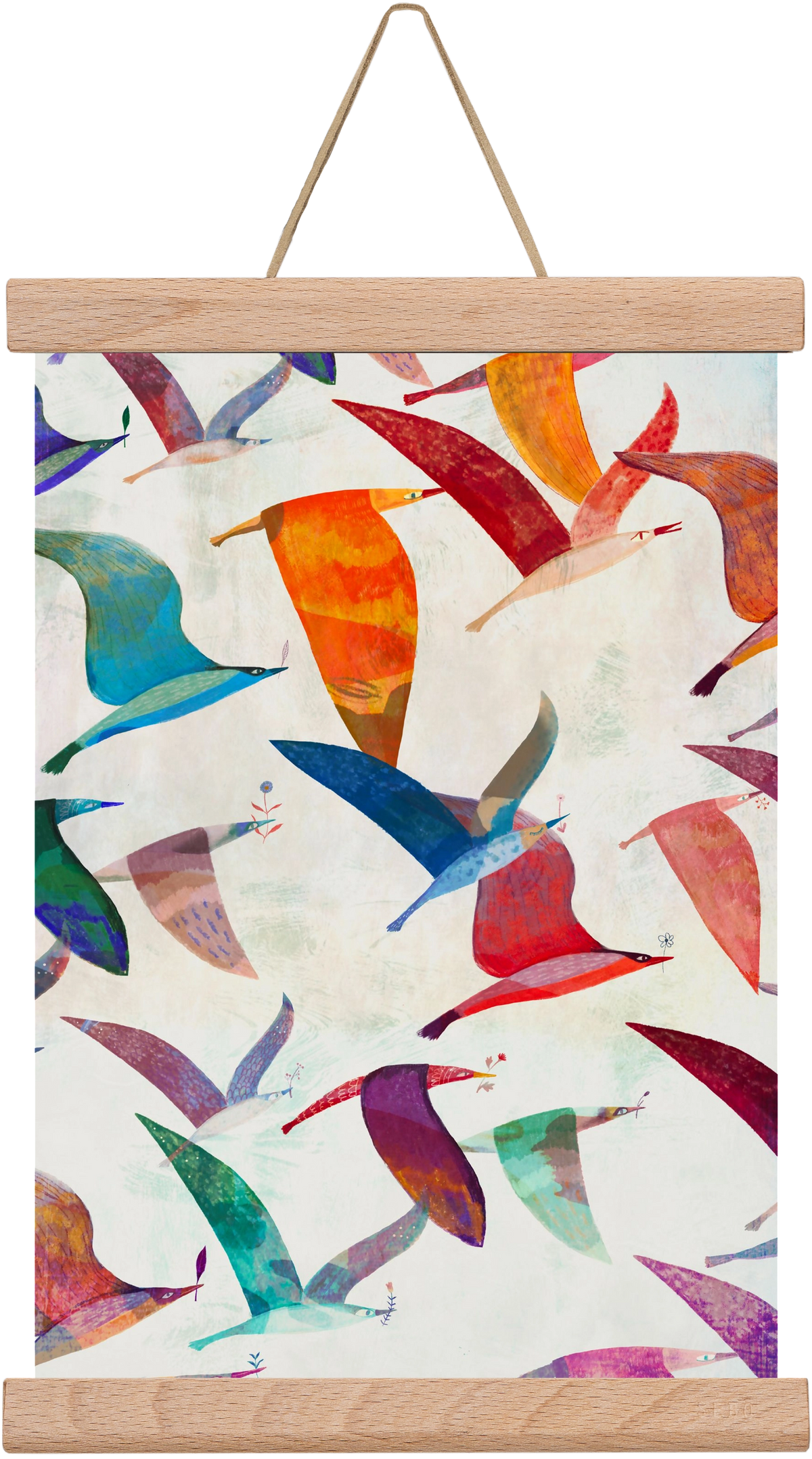 Reménymadarak, 20x30 cm (20x30 cm), Tölgy akasztó