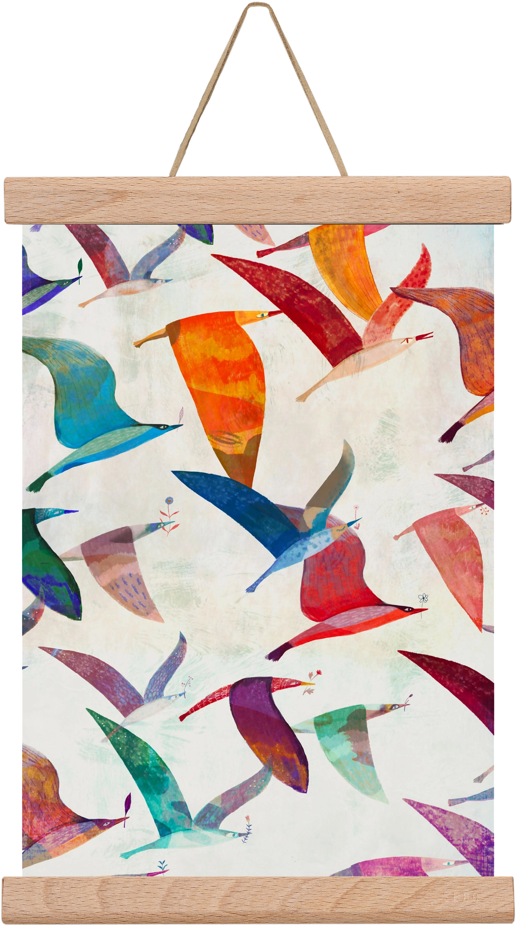 Reménymadarak, 20x30 cm (20x30 cm), Tölgy akasztó