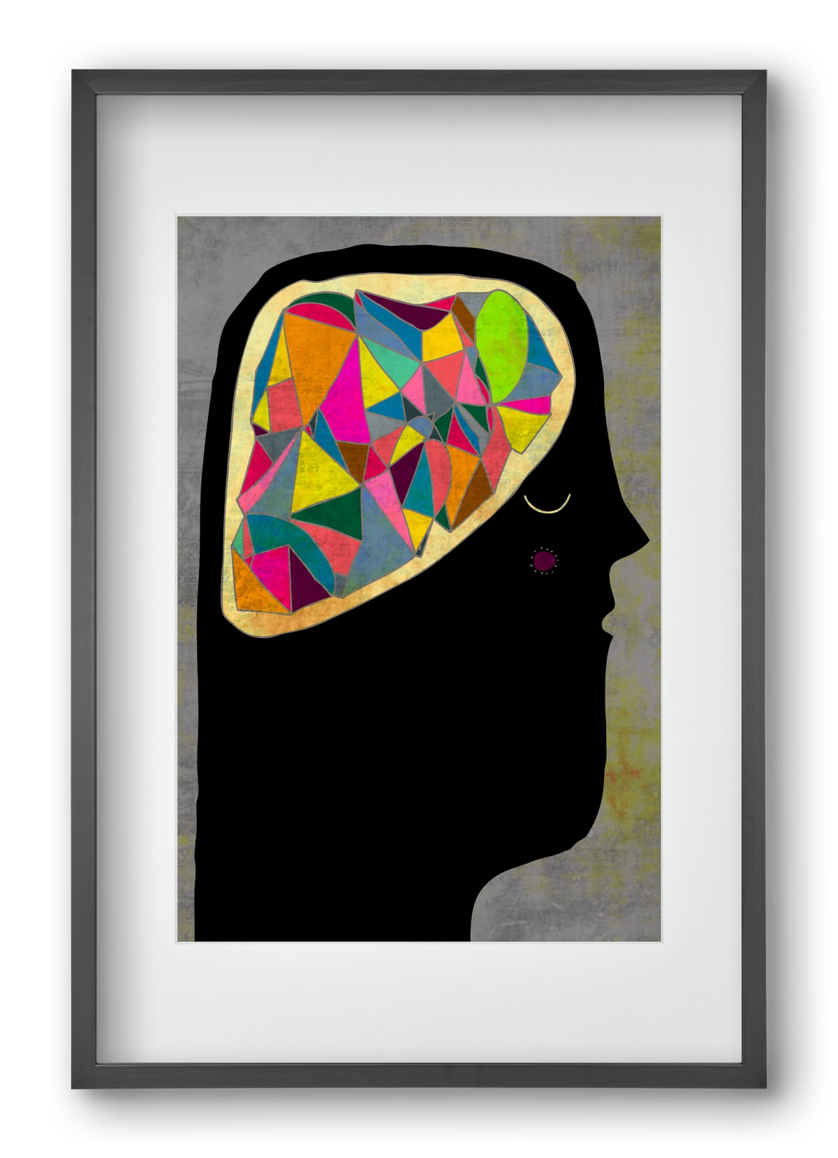 Agy, 40x60 cm (30x45 cm), Fekete keret, paszpartuval