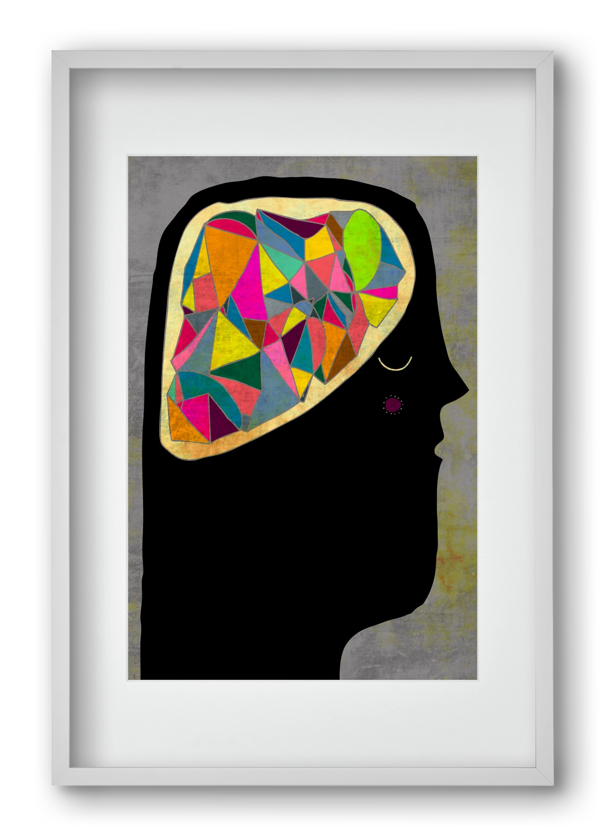 Agy, 40x60 cm (30x45 cm), Fehér keret, paszpartuval