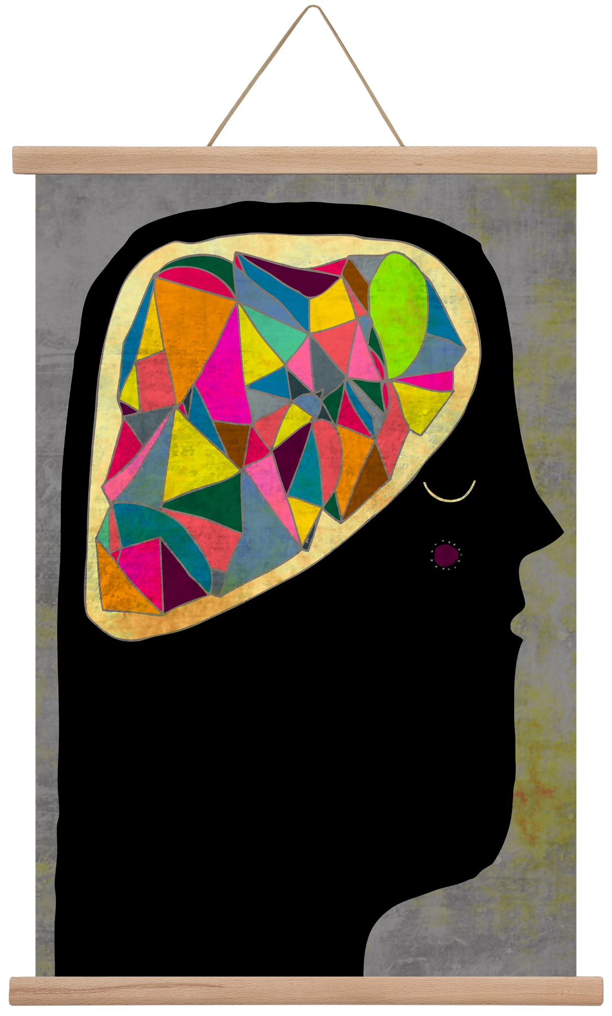 Agy, 40x60 cm (40x60 cm), Tölgy akasztó