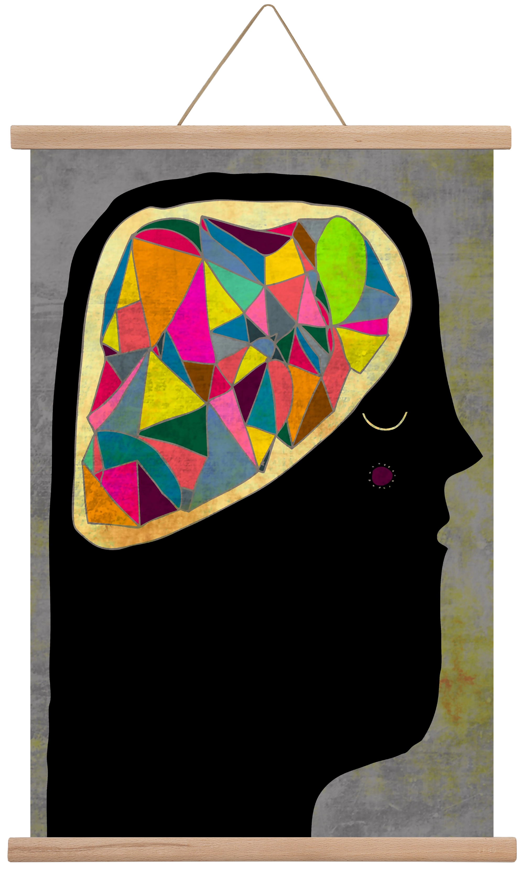 Agy, 40x60 cm (40x60 cm), Tölgy akasztó