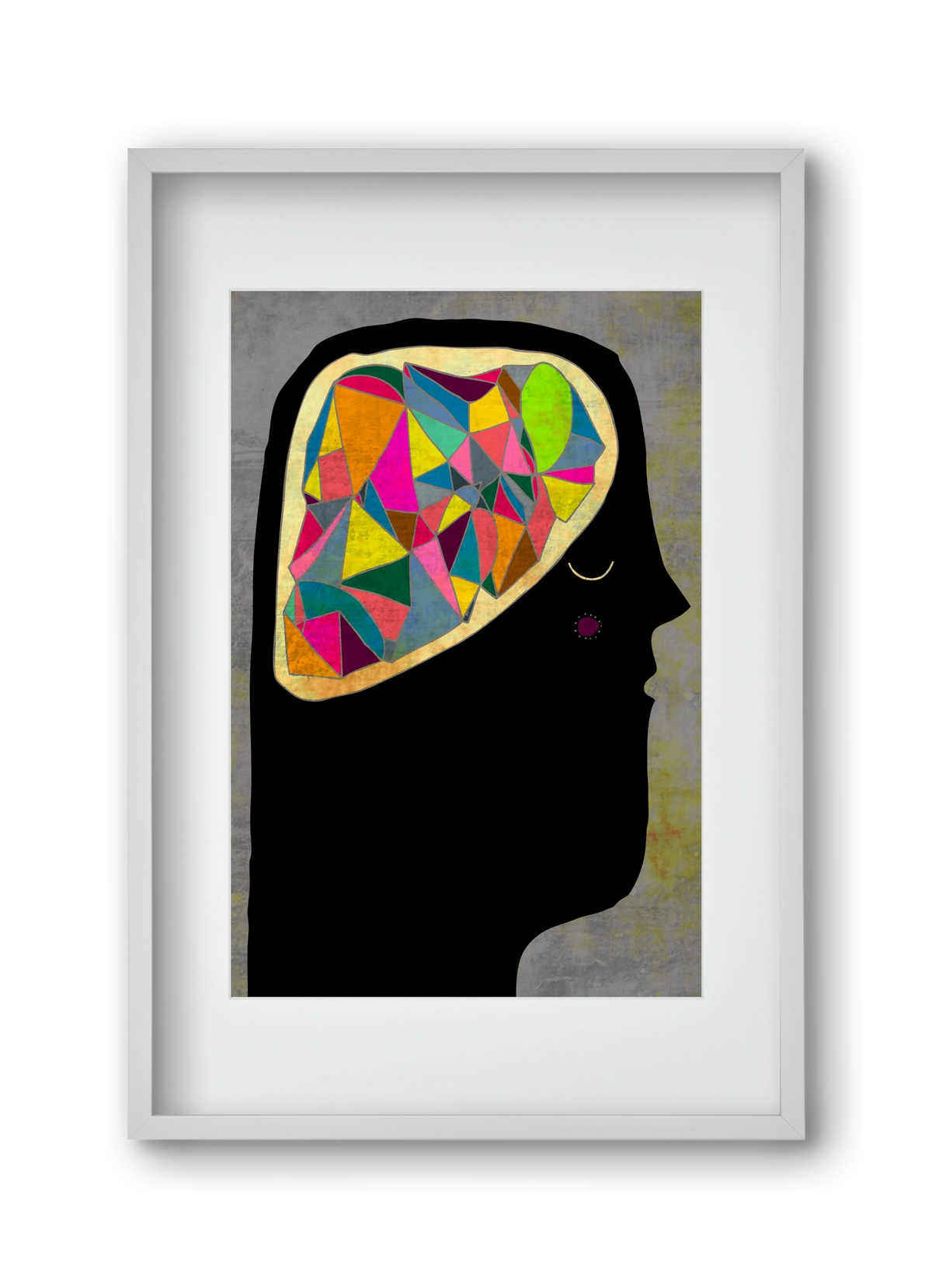 Agy, 30x45 cm (20x30 cm), Fehér keret, paszpartuval