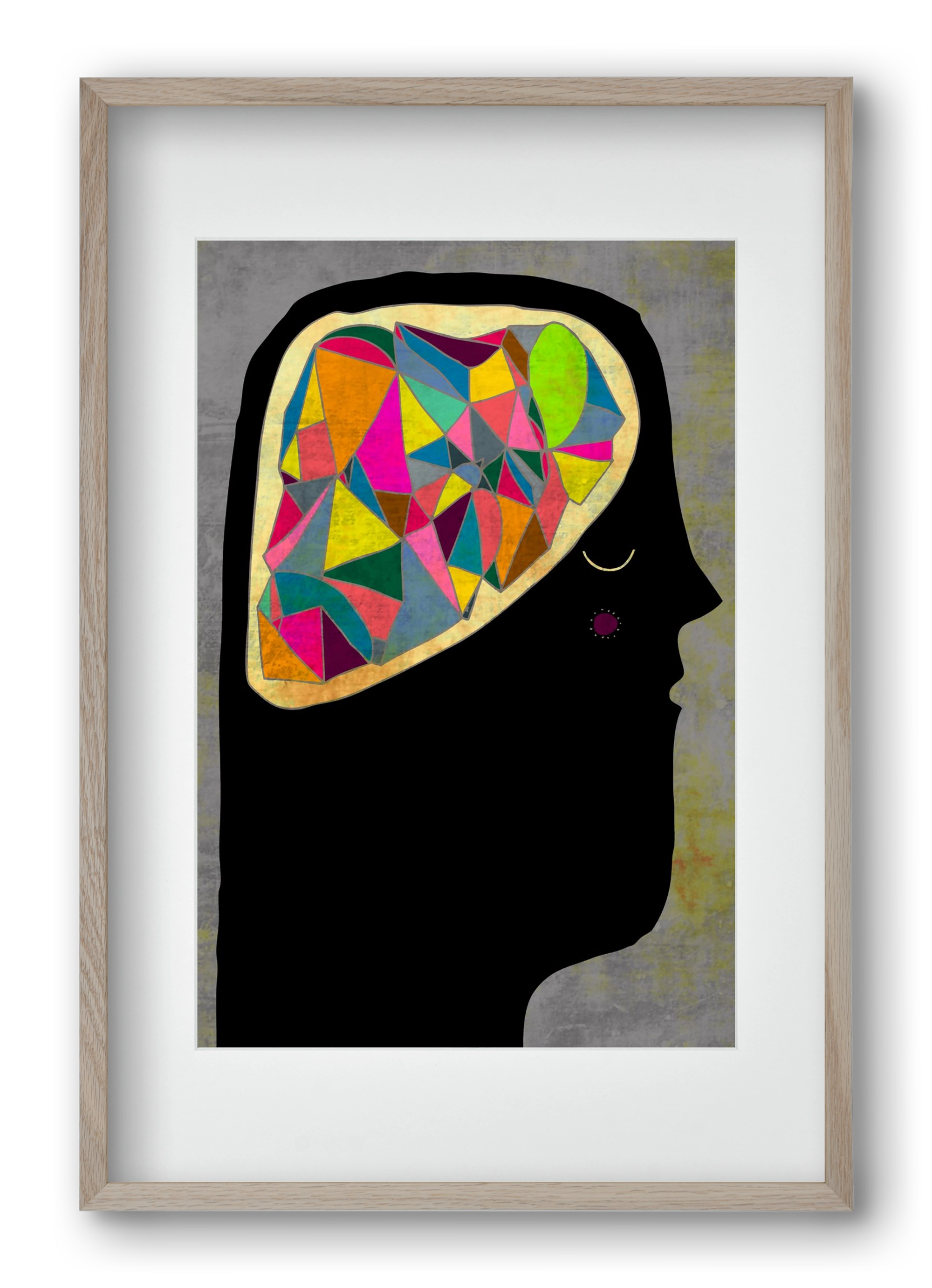 Agy, 40x60 cm (30x45 cm), Tölgy keret, paszpartuval