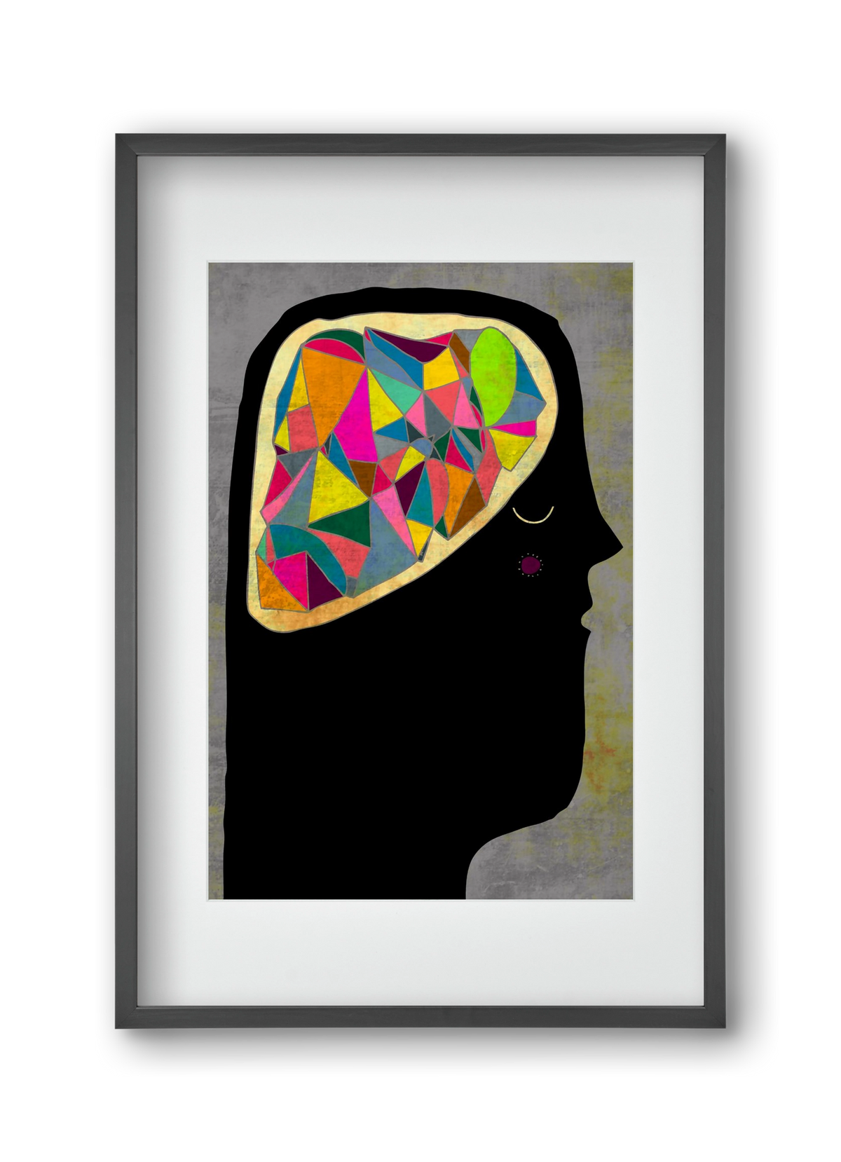 Agy, 30x45 cm (20x30 cm), Fekete keret, paszpartuval