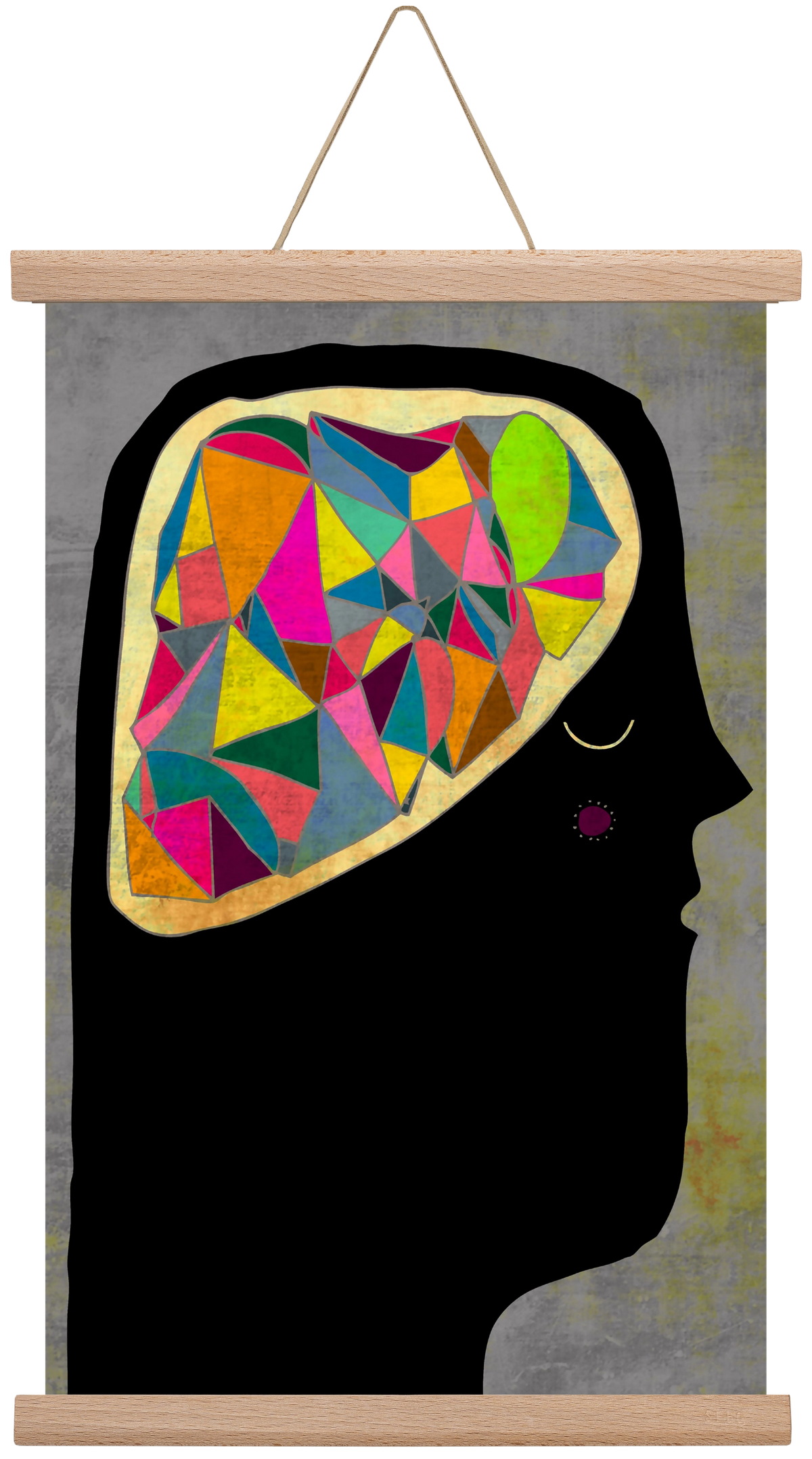 Agy, 30x45 cm (30x45 cm), Tölgy akasztó