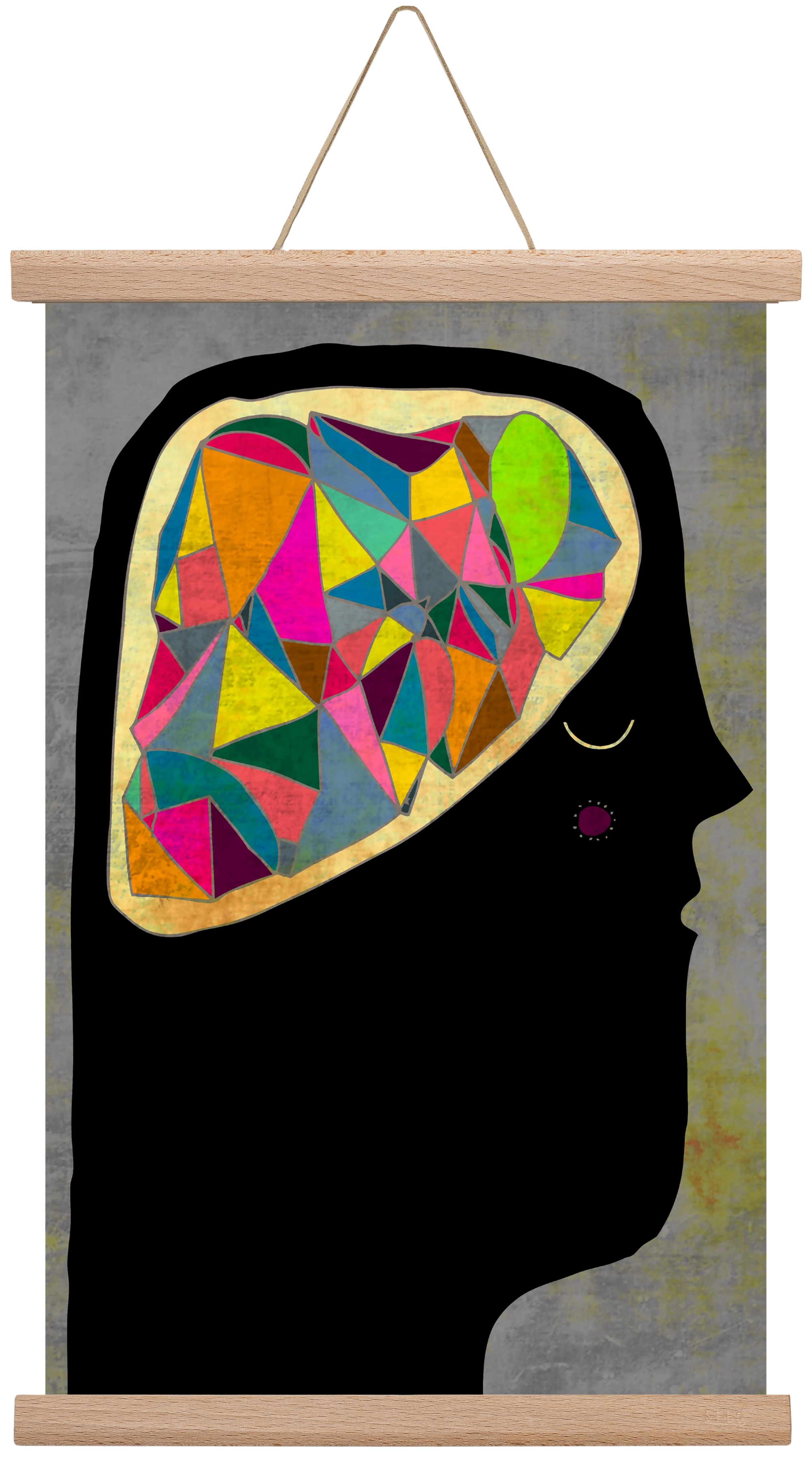 Agy, 30x45 cm (30x45 cm), Tölgy akasztó